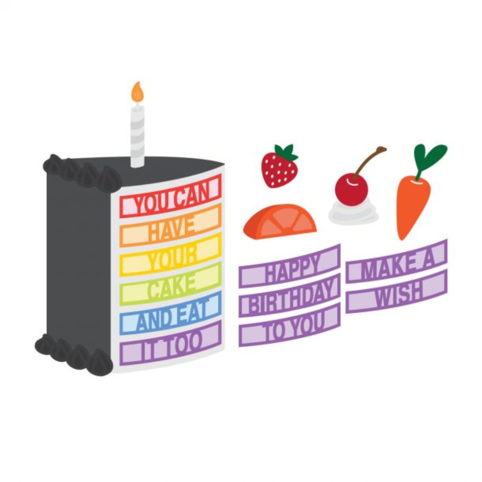 You Can Have Your Cake and Eat It Too Birthday Cutting Dies