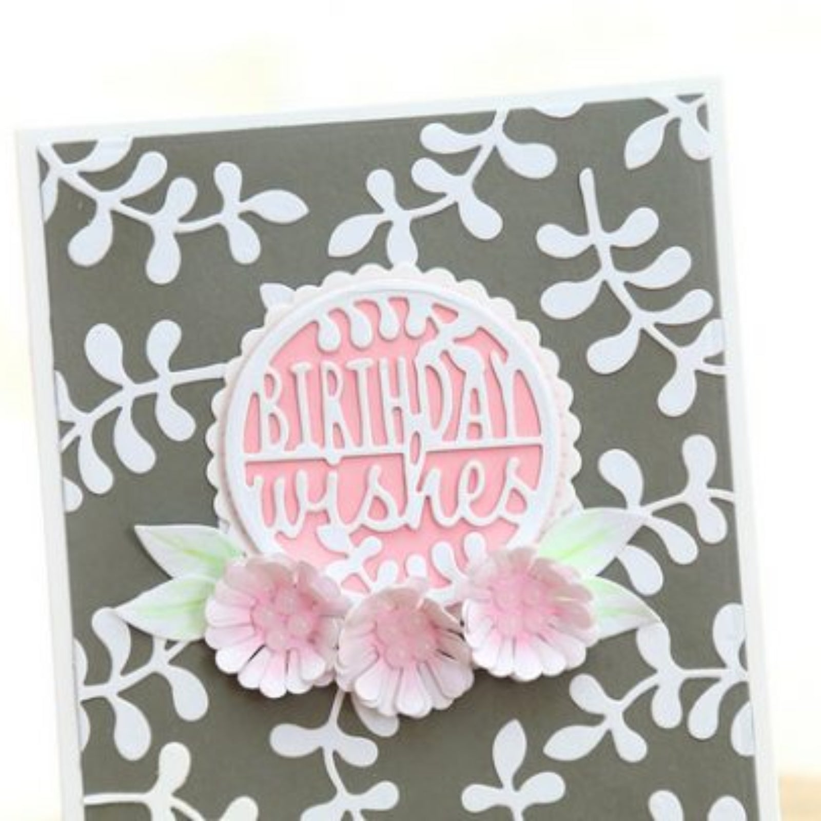 Circle Sentiments #1 w Foliage Cutting Dies