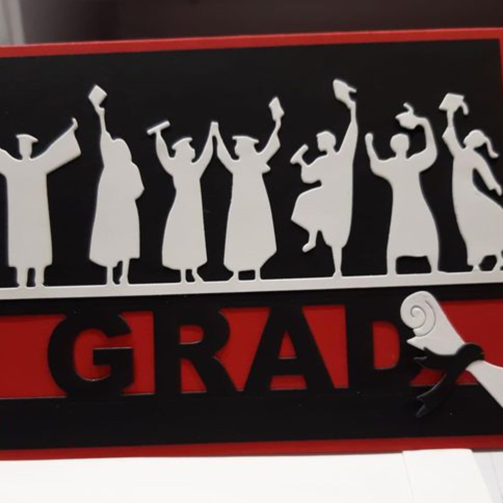 Graduates Celebrating Scene Backdrop Border Cutting Die
