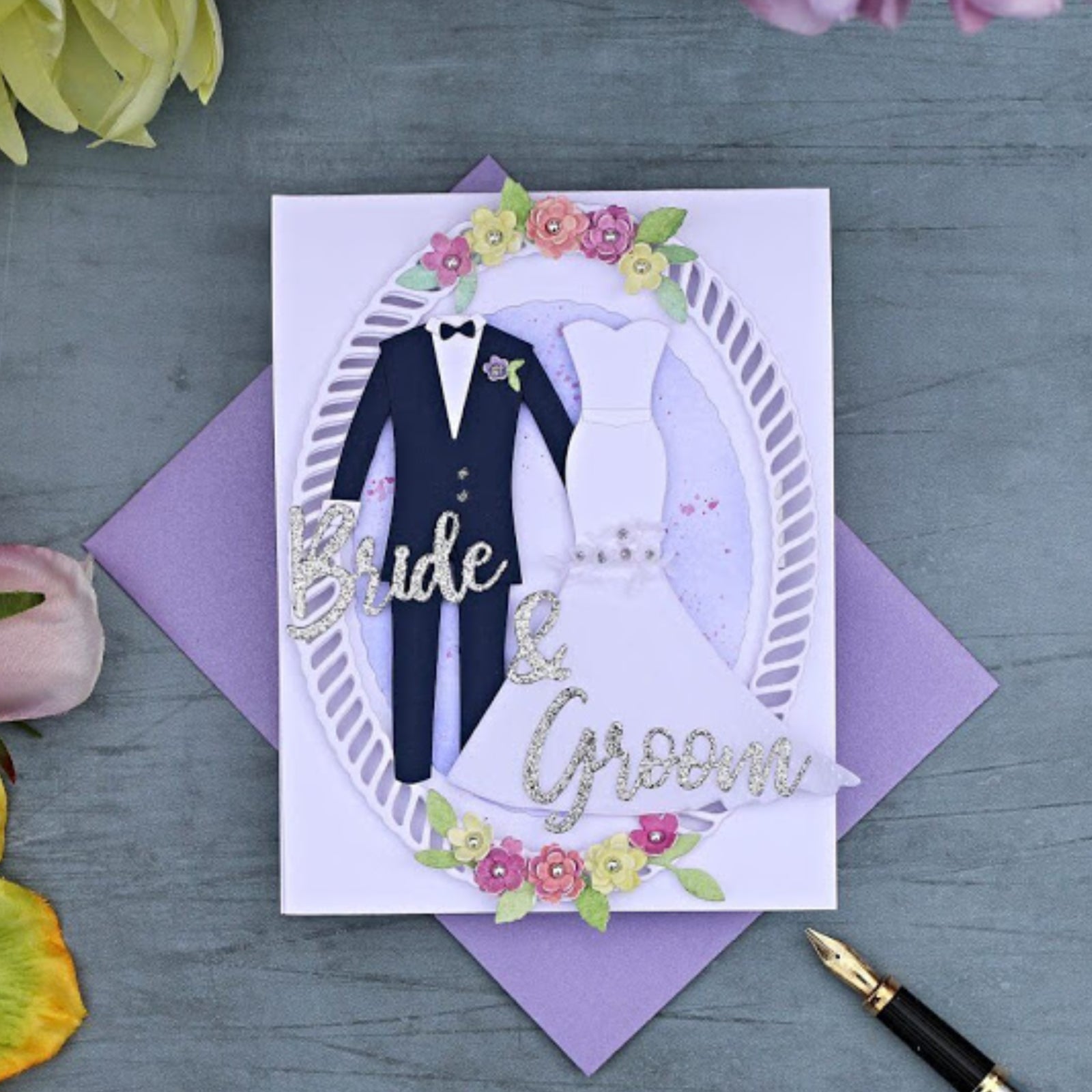 Bride & Groom Formalwear Cutting Die Set