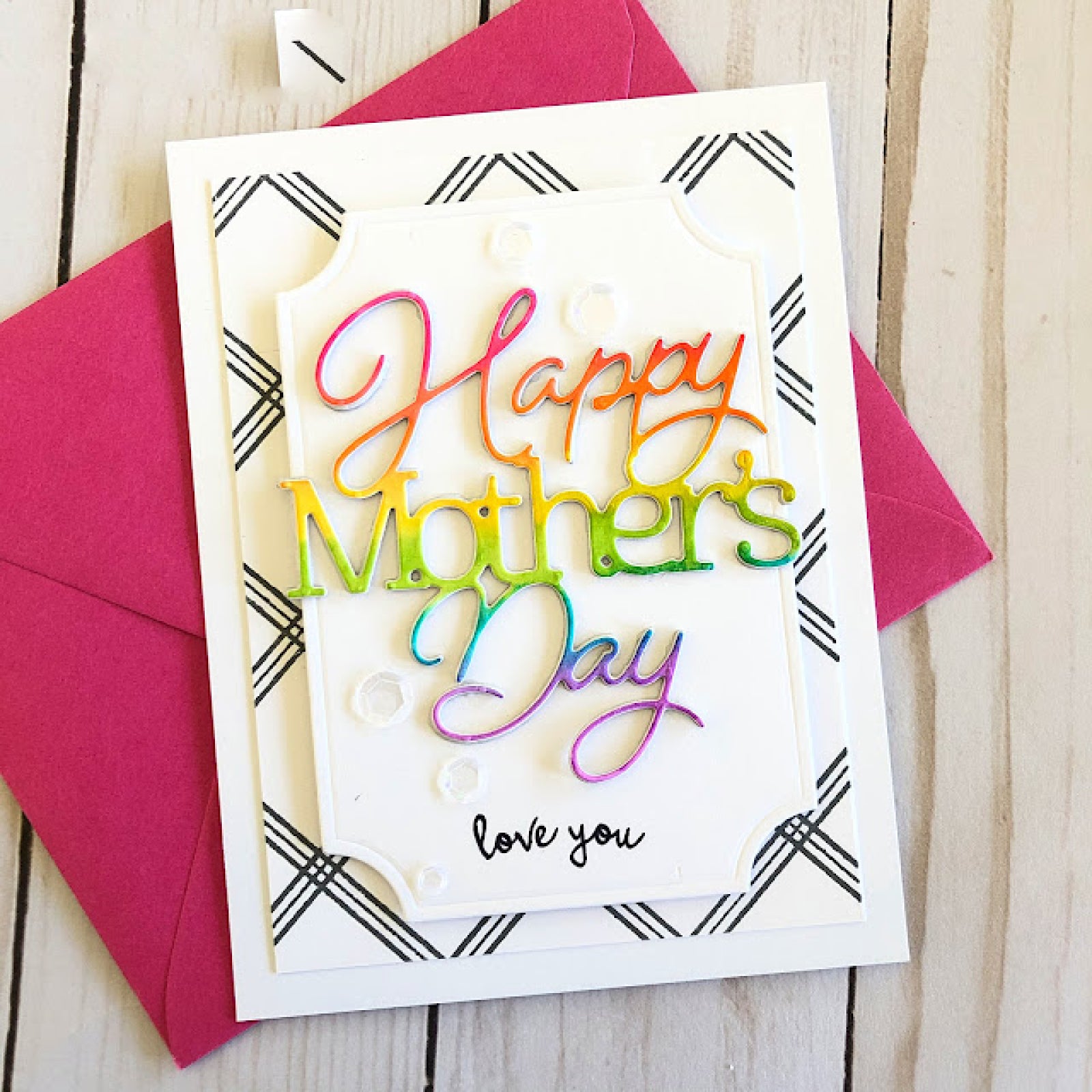 Happy Mother’s Day & Happy Father’s Day Sentiments Words Cutting Dies