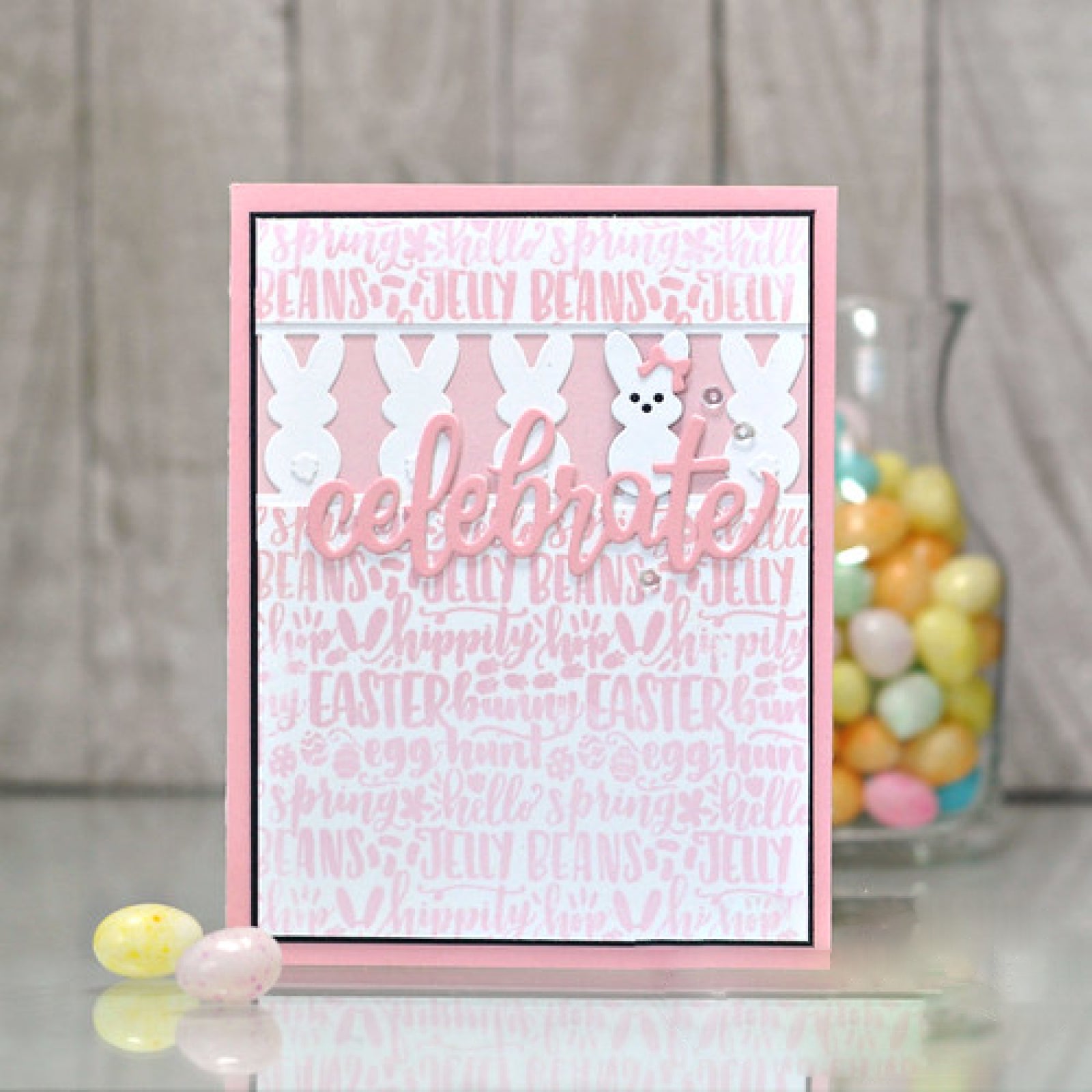 Mini Peeps Border w Layering Bunnies Cutting Dies