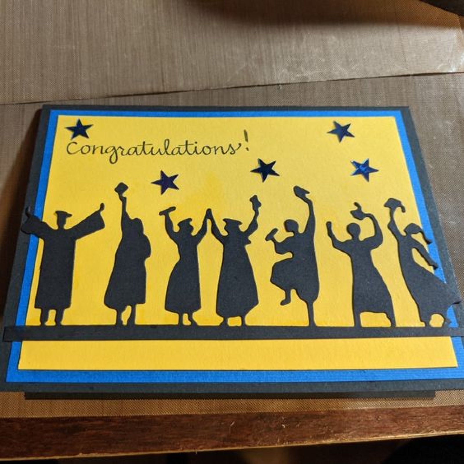 Graduates Celebrating Scene Backdrop Border Cutting Die