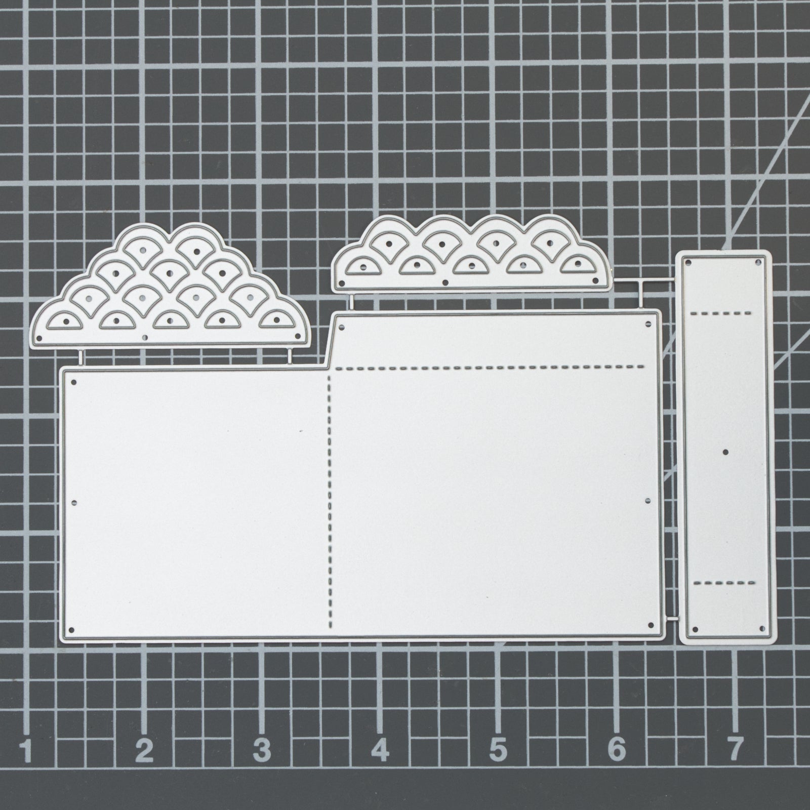 3D Pop Up Box Card w Scallop Lace Cutting & Embossing Dies
