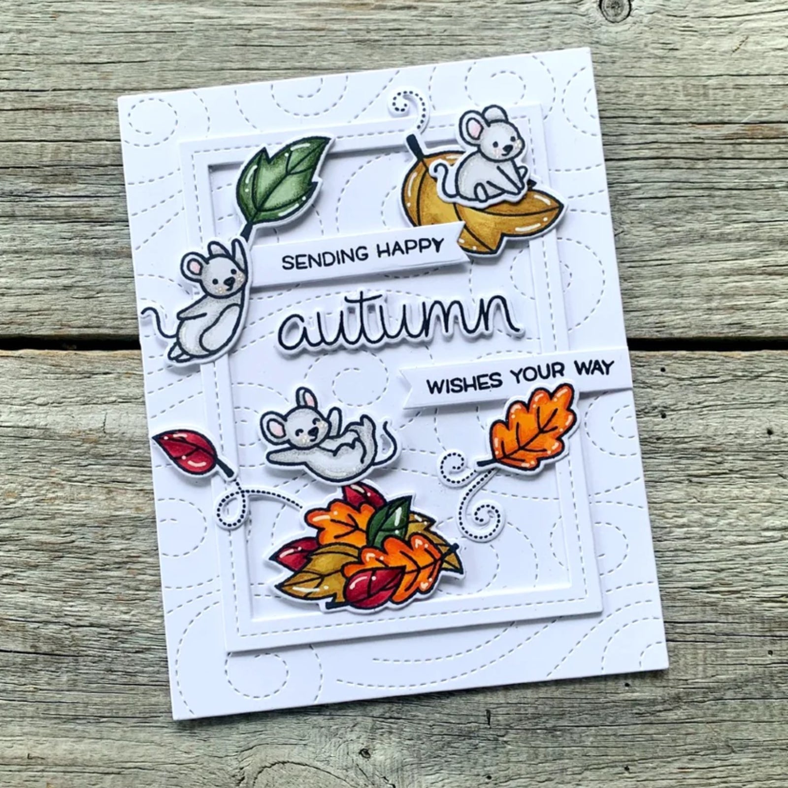 Fall Sentiments Cutting Dies & Stamps Set