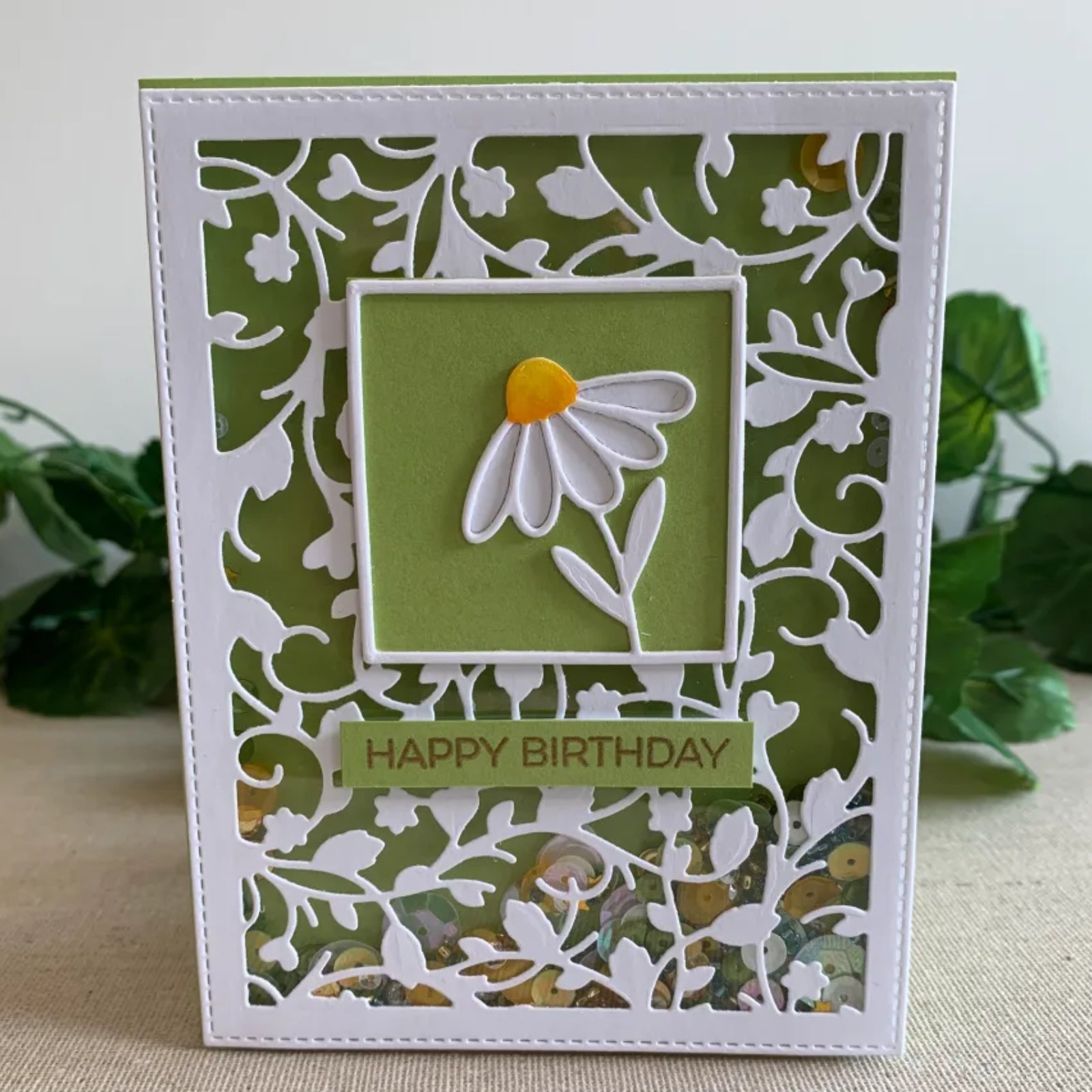 Square Framed Flowers Cutting Dies