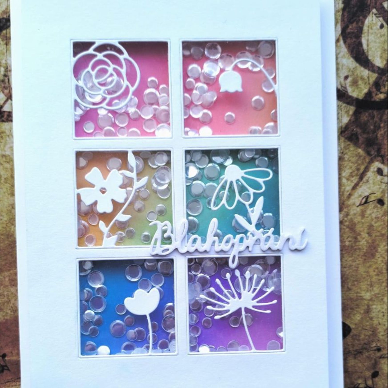 Square Framed Flowers Cutting Dies