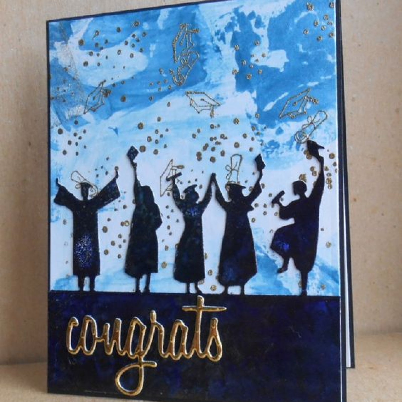 Graduates Celebrating Scene Backdrop Border Cutting Die