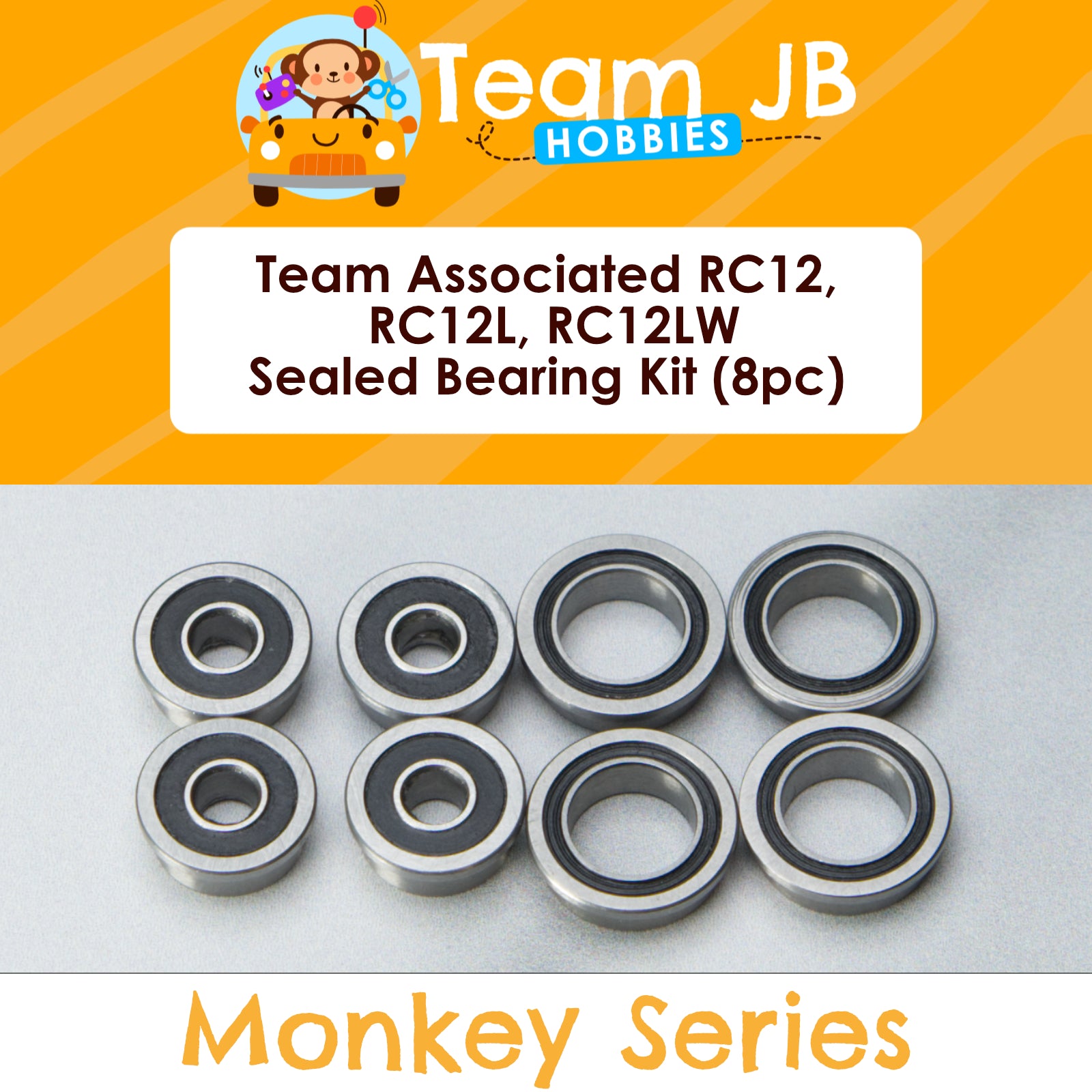 Team Associated RC12, RC12L, RC12LW, RC10L Team Kit - Sealed Bearing Kit