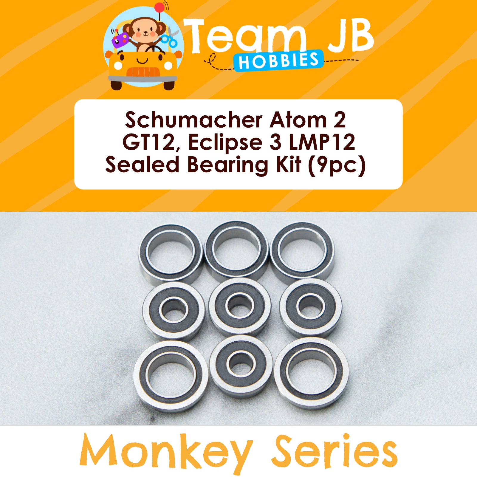 Schumacher Atom 2 - C/F GT12, Atom 2 - S2 GT12, Eclipse 3 LMP12 - Sealed Bearing Kit