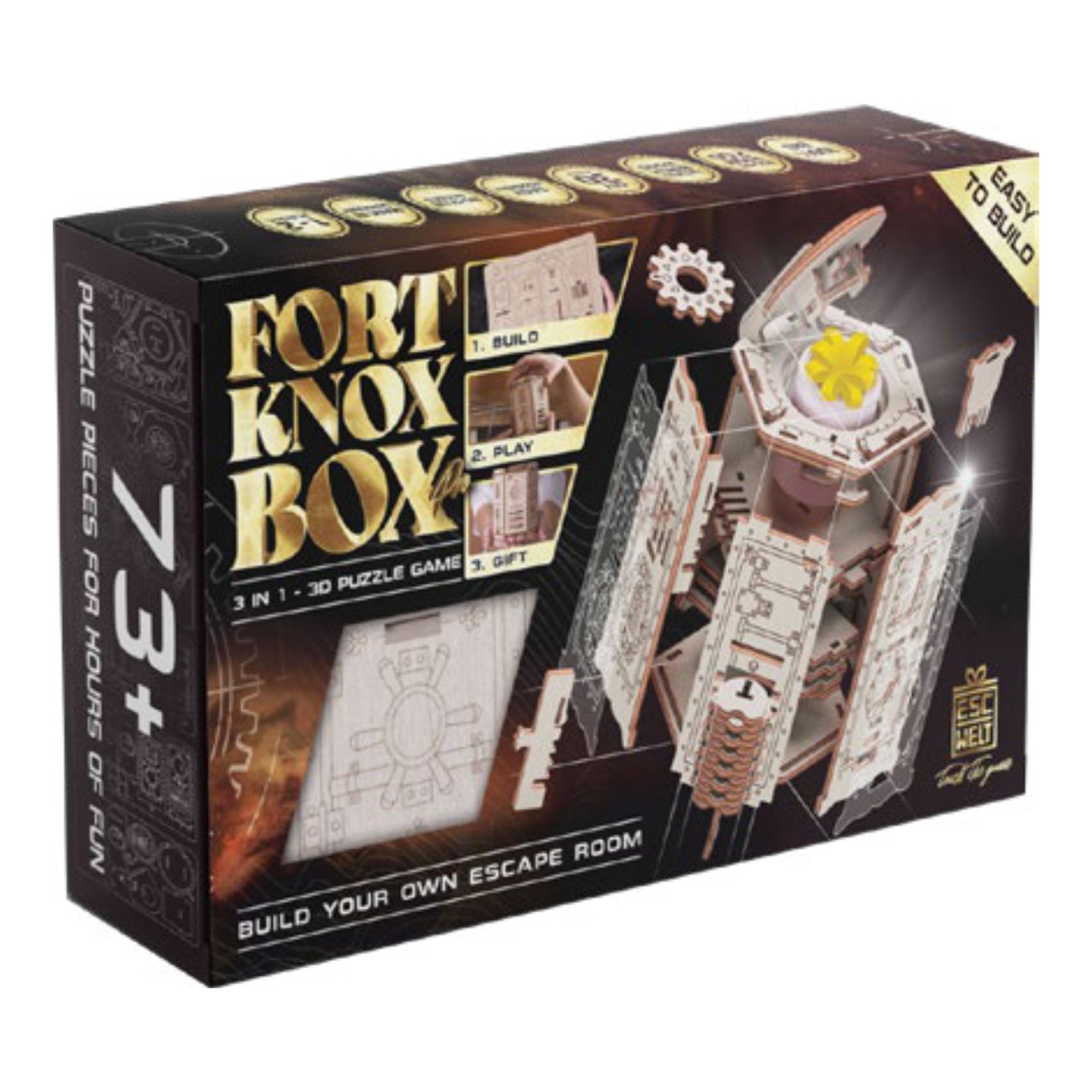 DIY Fort Knox Box Pro - Build and Solve 3d Puzzle Box - Level 9 - ESC Welt