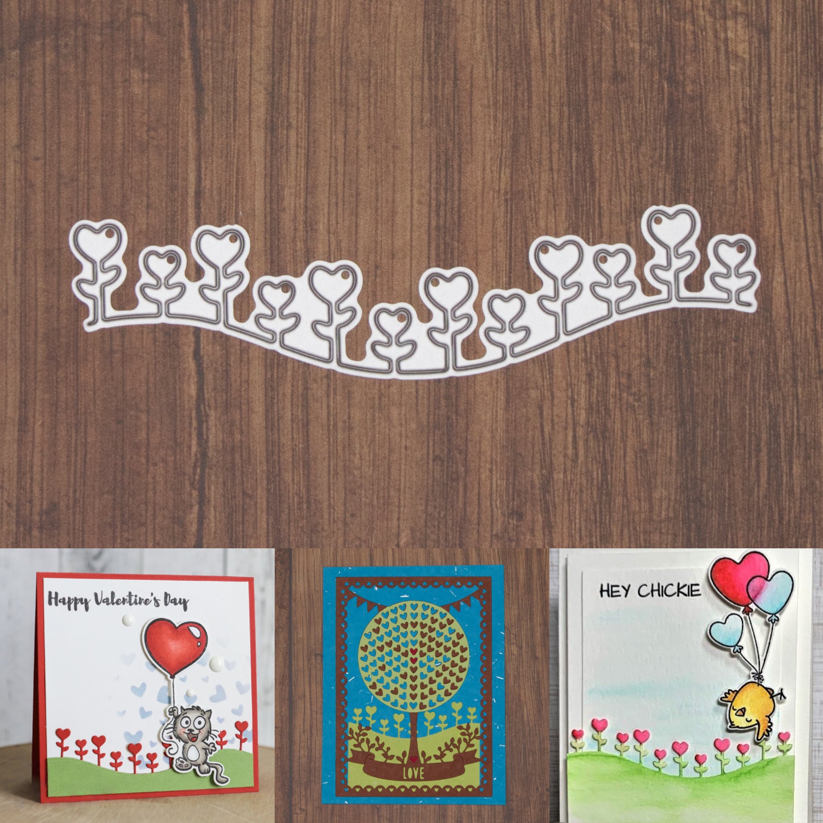 Heart Flowers Backdrop Border