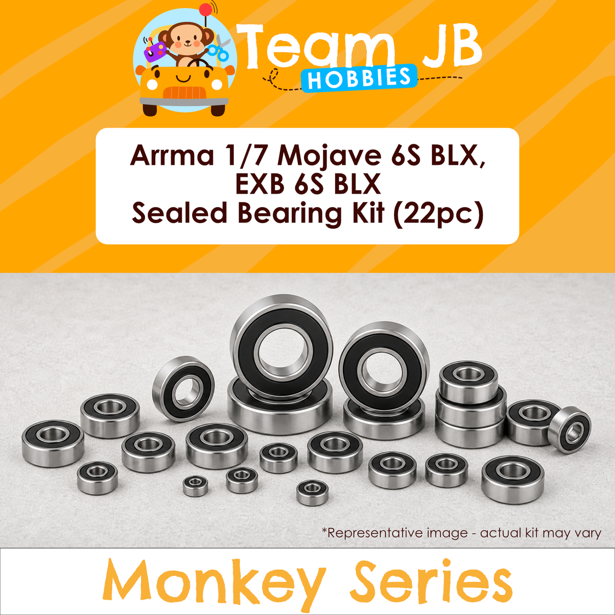 Arrma 1/7 Mojave 6S BLX ARA7604V3, EXB 6S BLX ARA7704V3 - Sealed Bearing Kit