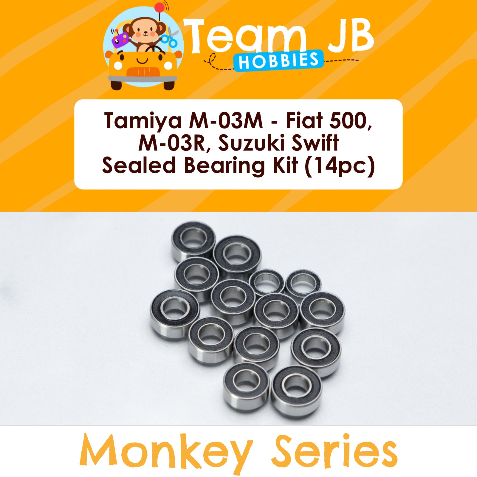 Tamiya M-03M - Fiat 500, M-03R, Suzuki Swift Super 1600 - Sealed Bearing Kit