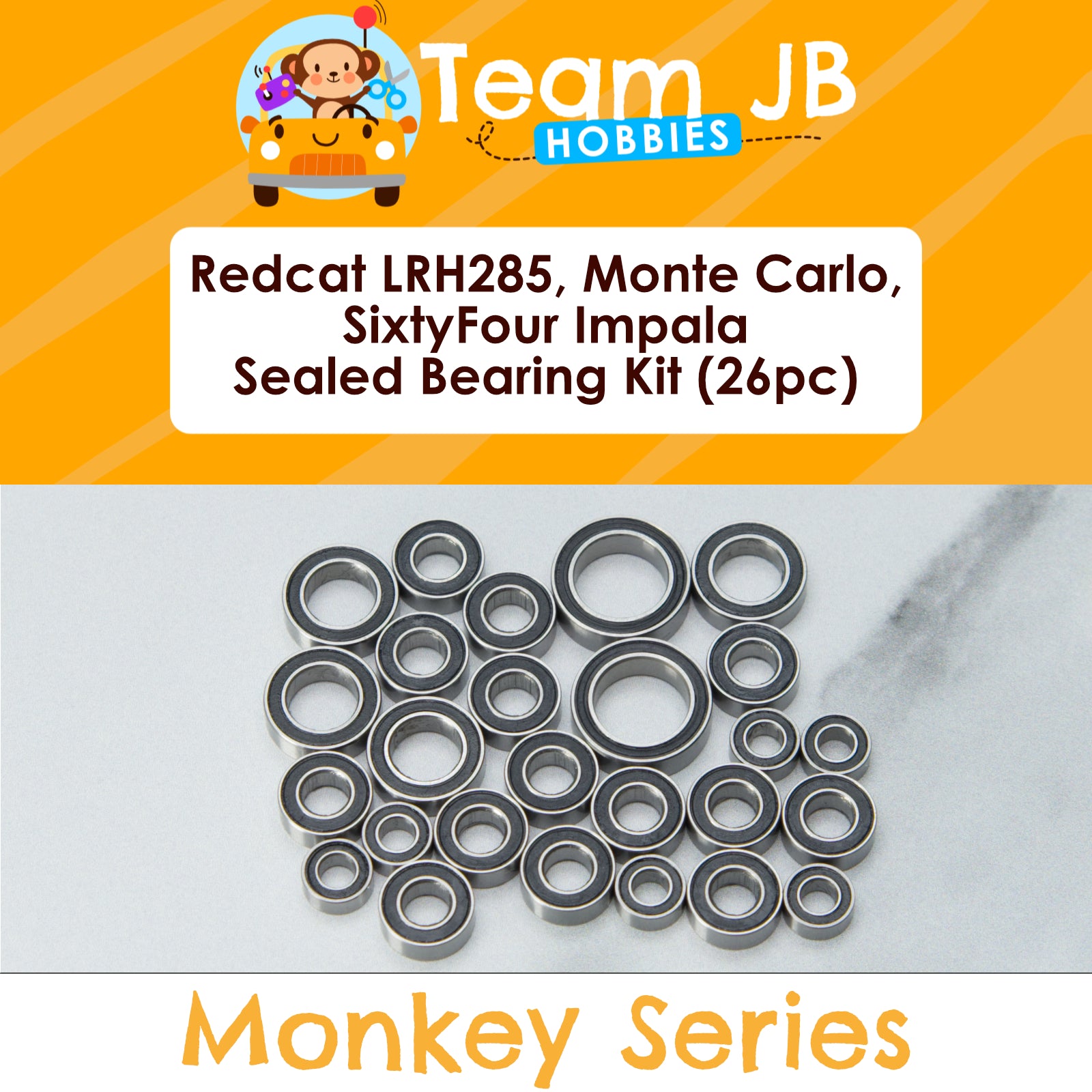 Redcat LRH285, Monte Carlo, SixtyFour Impala - Lowrider - Sealed Bearing Kit