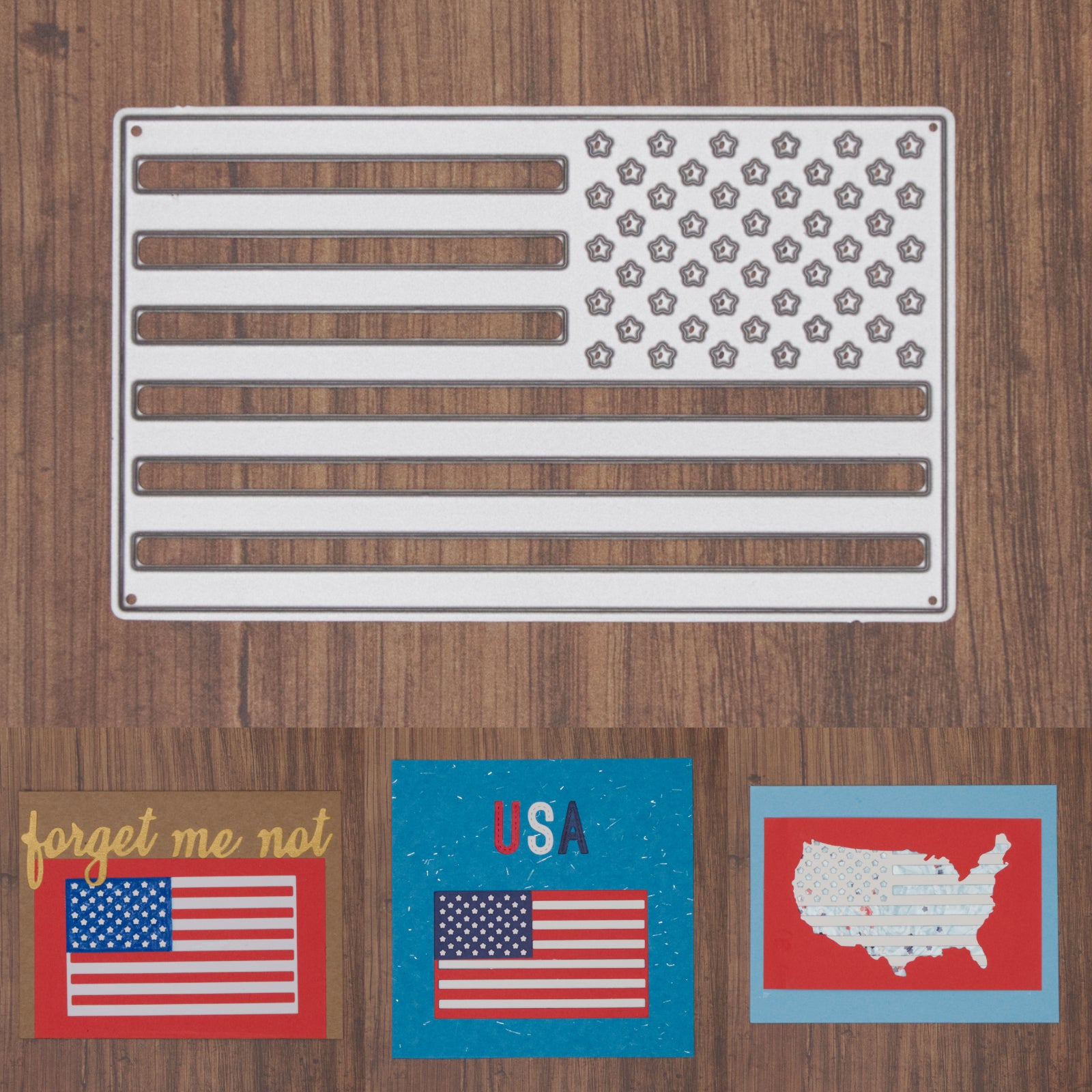 American Flag w 50 Stars Cutting Die