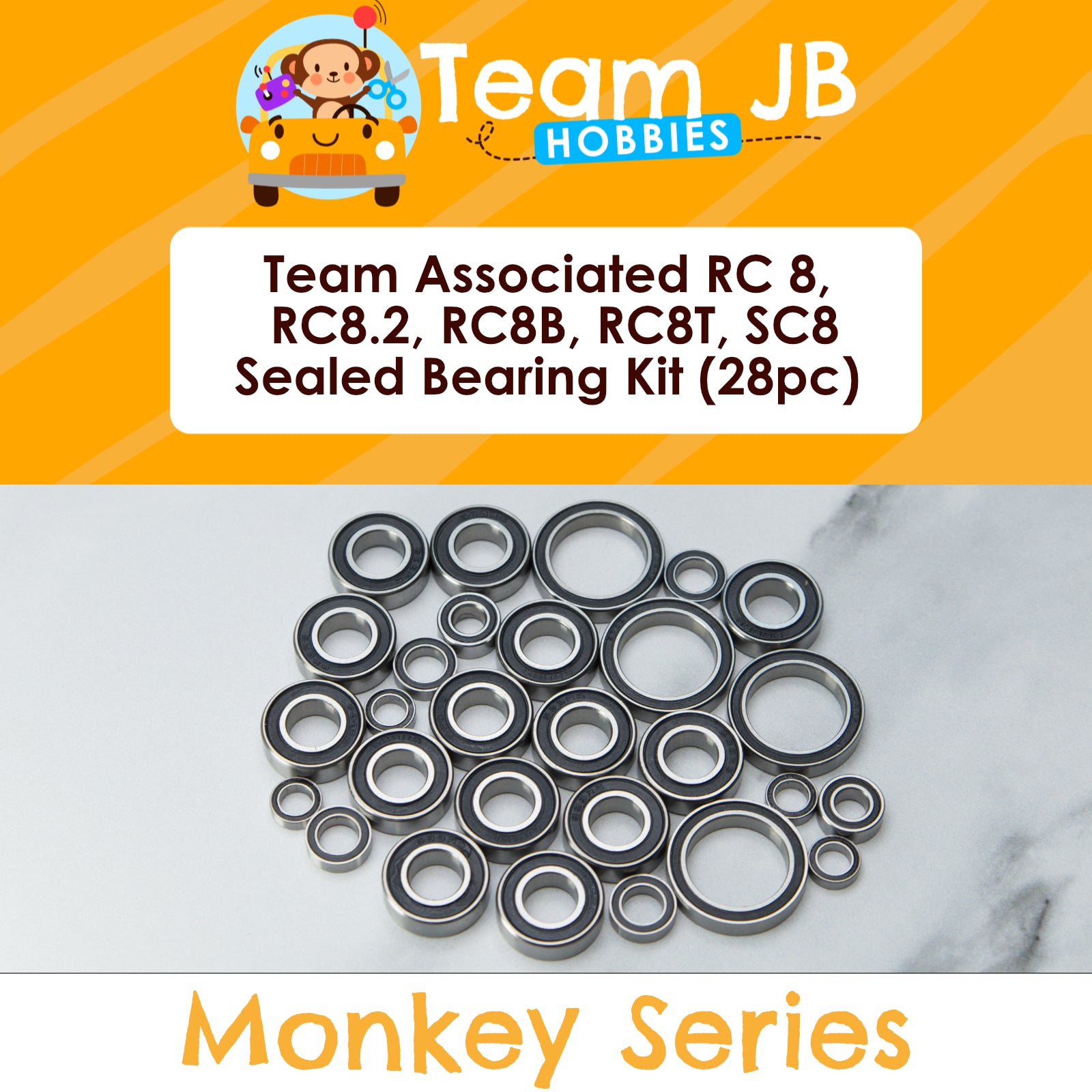 Team Associated RC 8, RC8.2, RC8B, RC8T, SC8, Factory Team, Race Spec - Sealed Bearing Kit