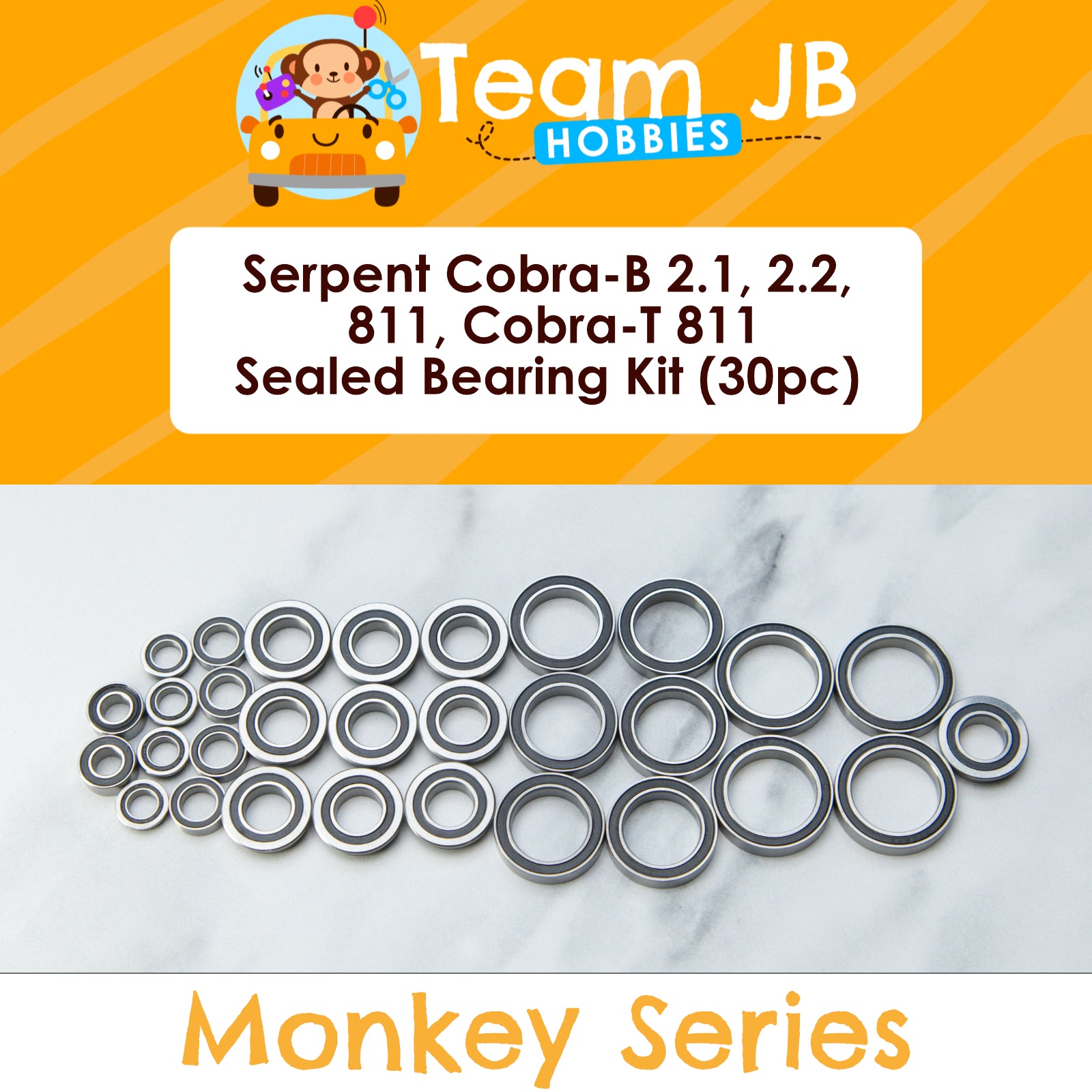 Serpent Cobra-B 2.1, Cobra-B 2.2, Cobra-B 811, Cobra-T 811 - Sealed Bearing Kit