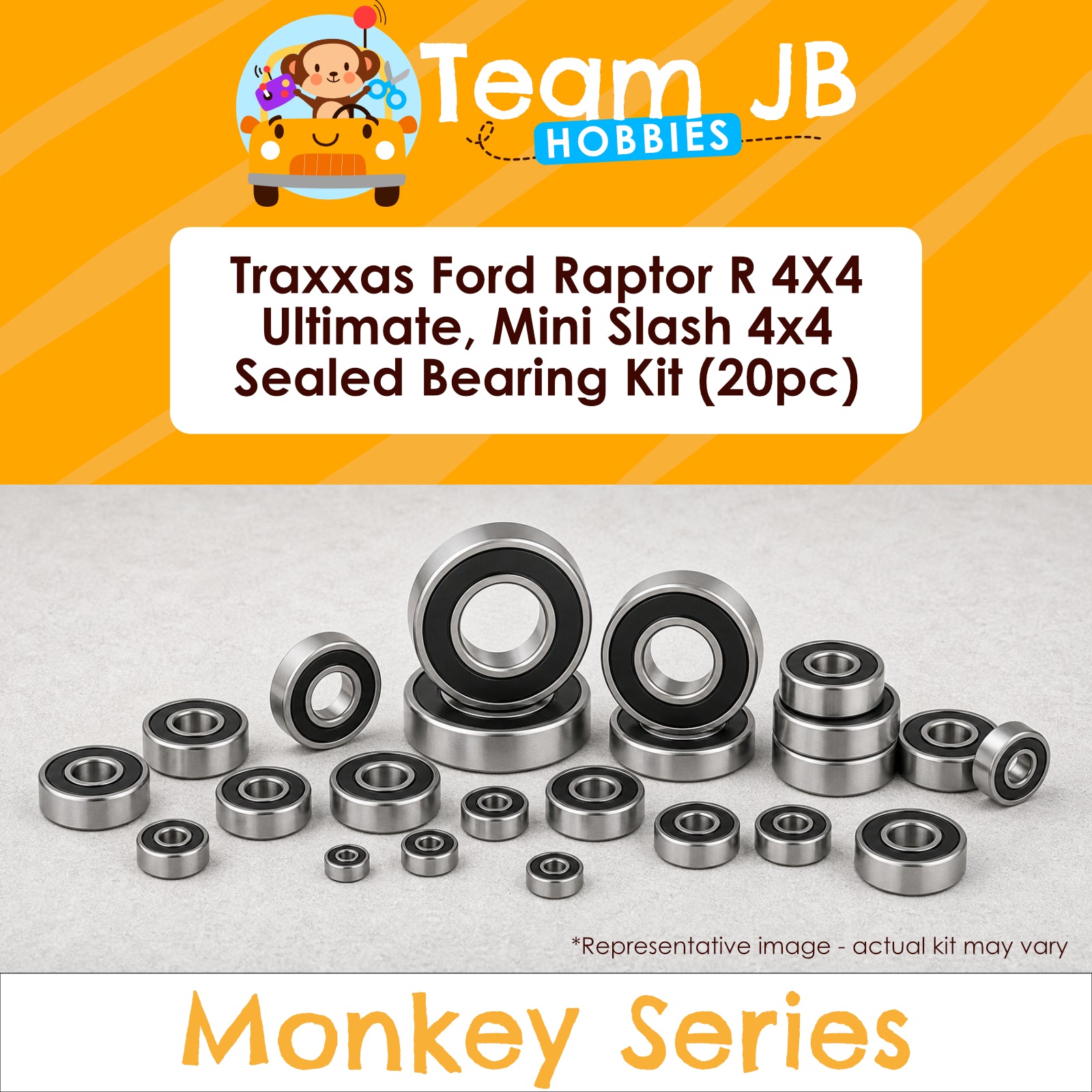 Traxxas Ford Raptor R 4X4 Ultimate, Mini Slash 4X4 108164-1 - Sealed Bearing Kit