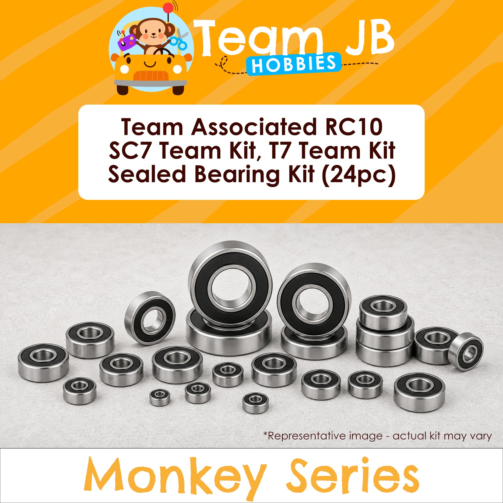 Team Associated RC10 SC7 Team Kit, RC10 T7 Team Kit - Sealed Bearing Kit