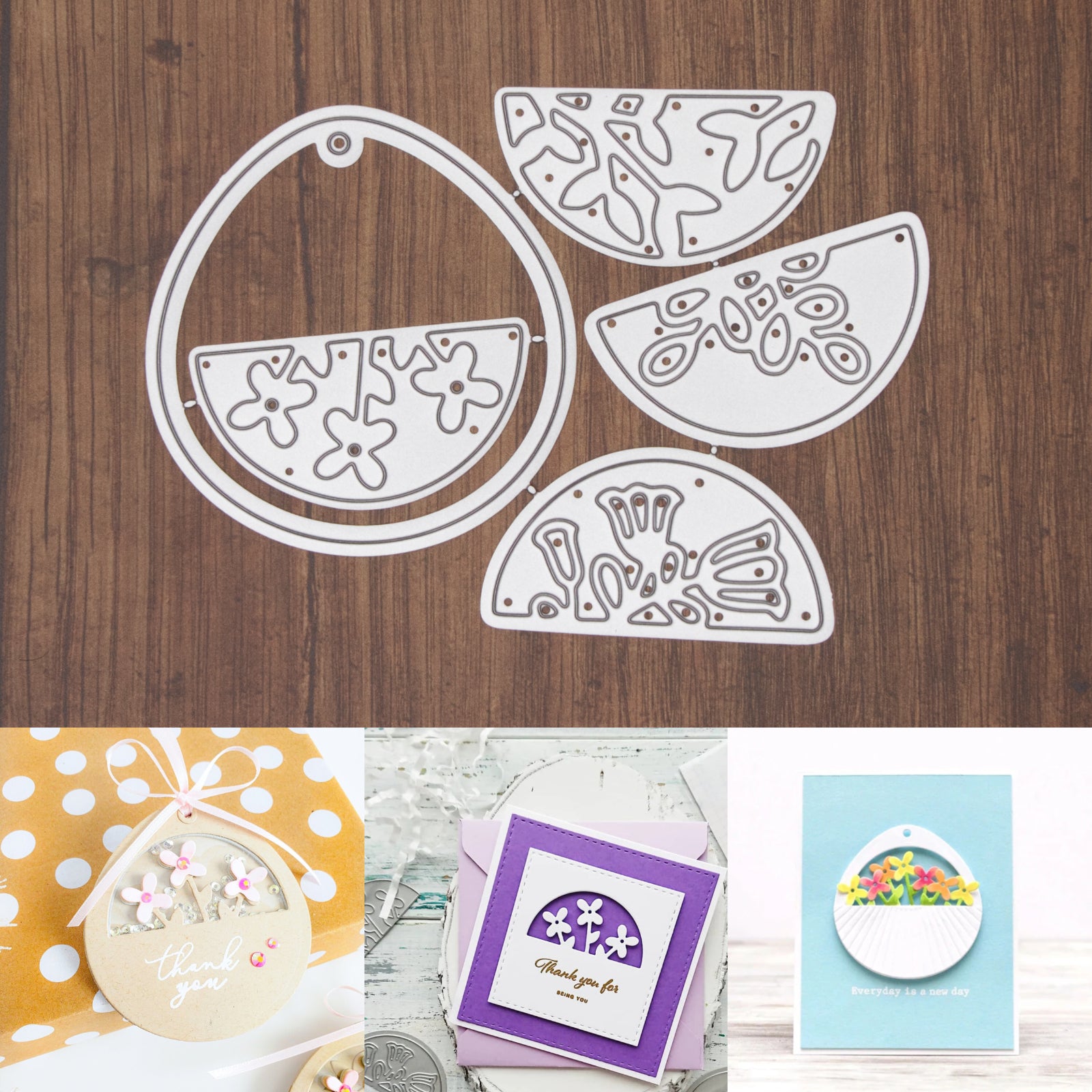 Flowers & Foliage Cutouts w Tag Cutting Dies