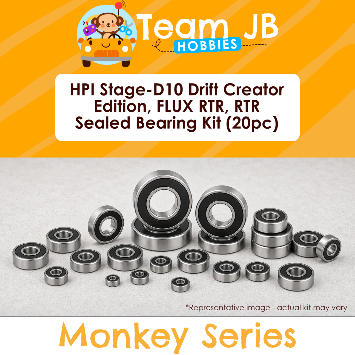 HPI Stage-D10 Drift Creator Edition, Stage-D10 FLUX RTR, Stage-D10 RTR - Sealed Bearing Kit