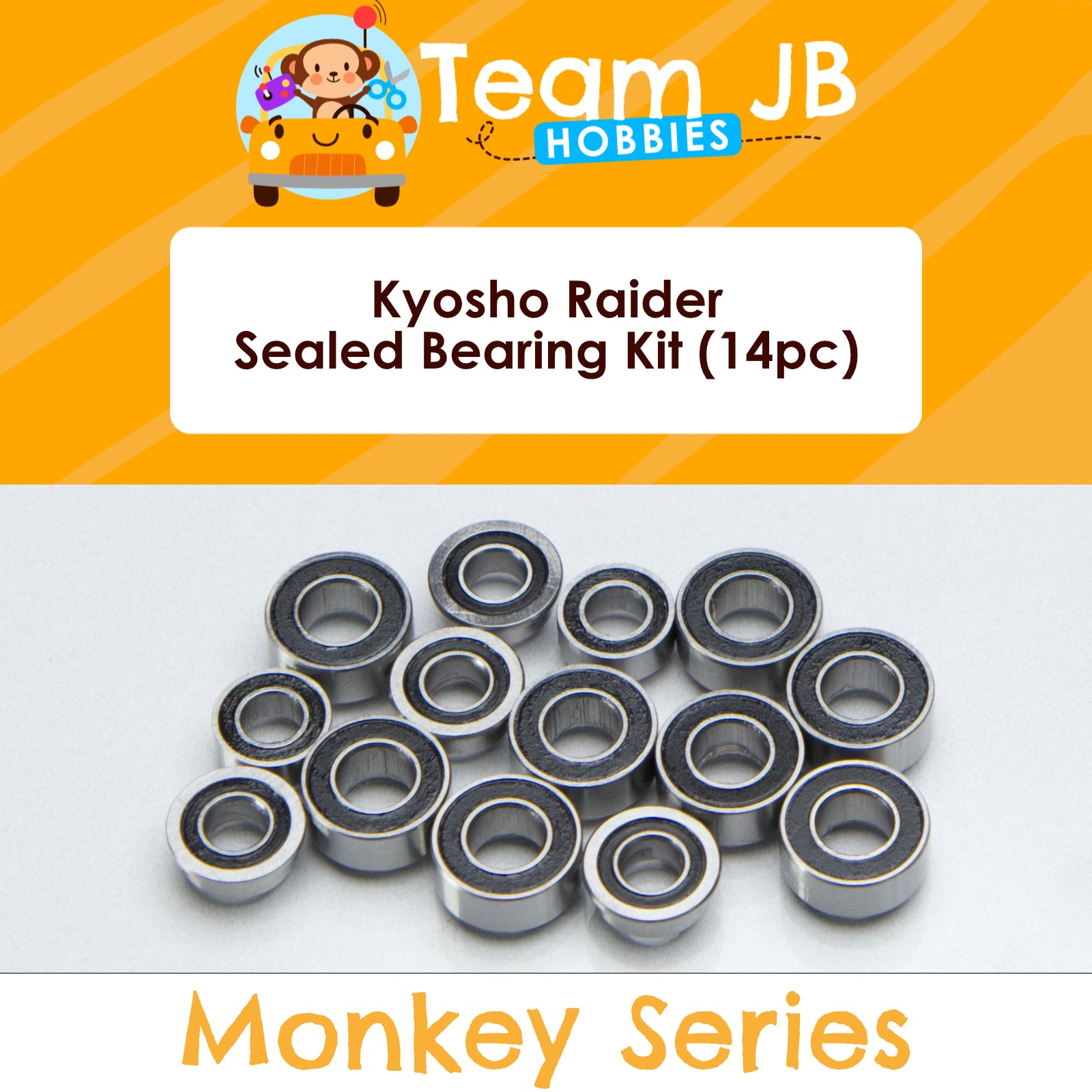 FastEddy Sealed Bearing Kit Compatible With Kyosho Blizzard EV - Includes 16x 4x8x3, 10x 5x10x4, 2x 8x14x4 - View #7