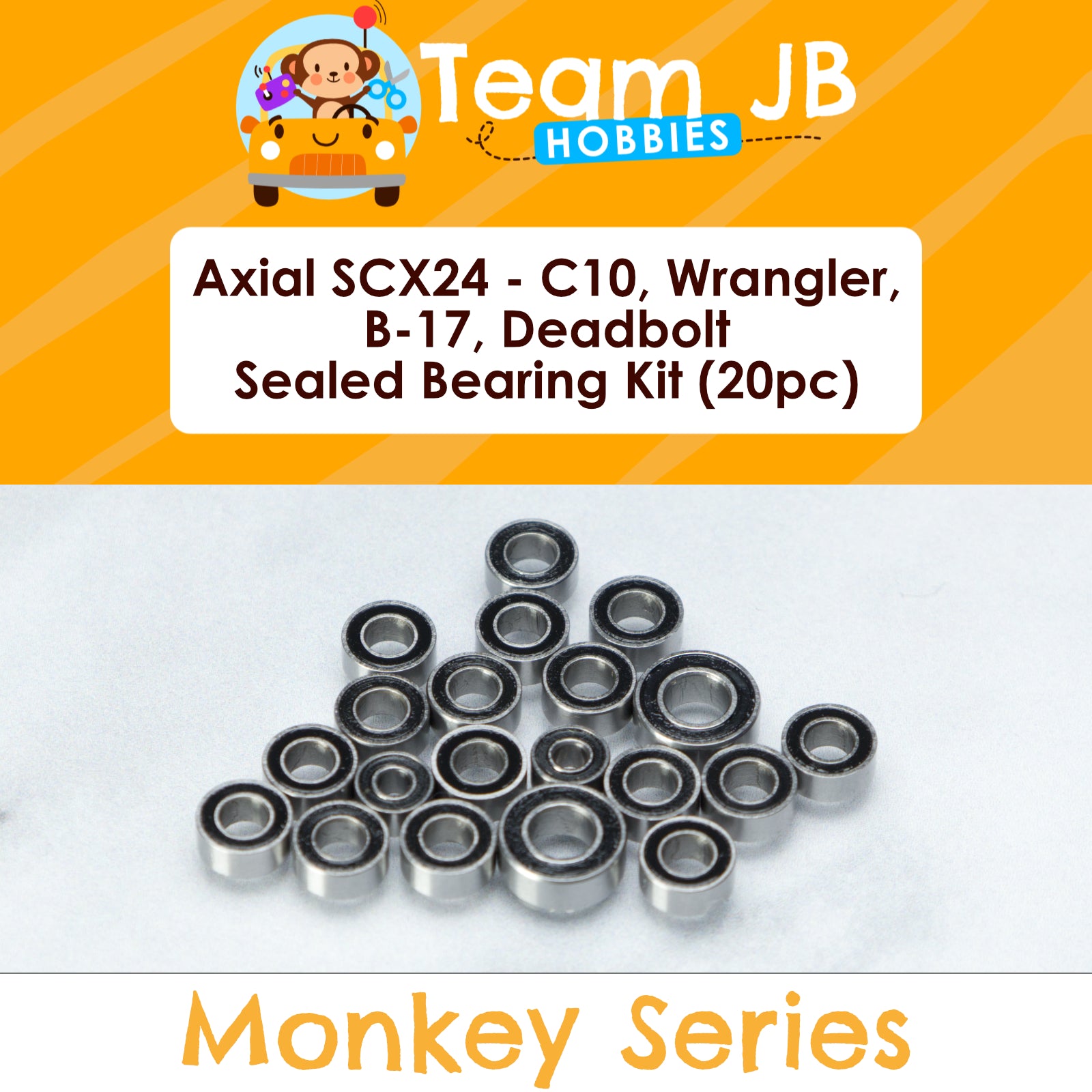 Axial SCX24 - C10, Wrangler, B-17, Deadbolt, Bronco, Gladiator, Power Wagon - Sealed Bearing Kit