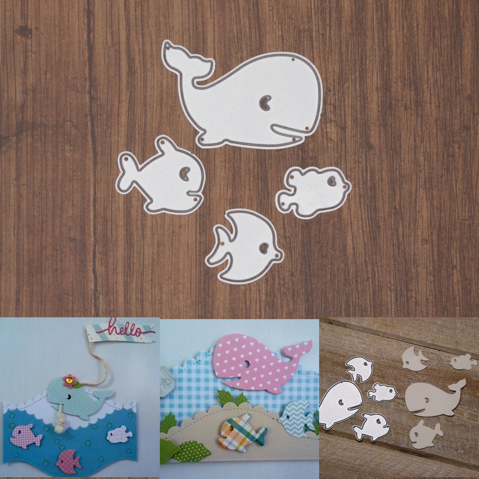 Swim School Whale w Fish Friends Cutting Dies Set