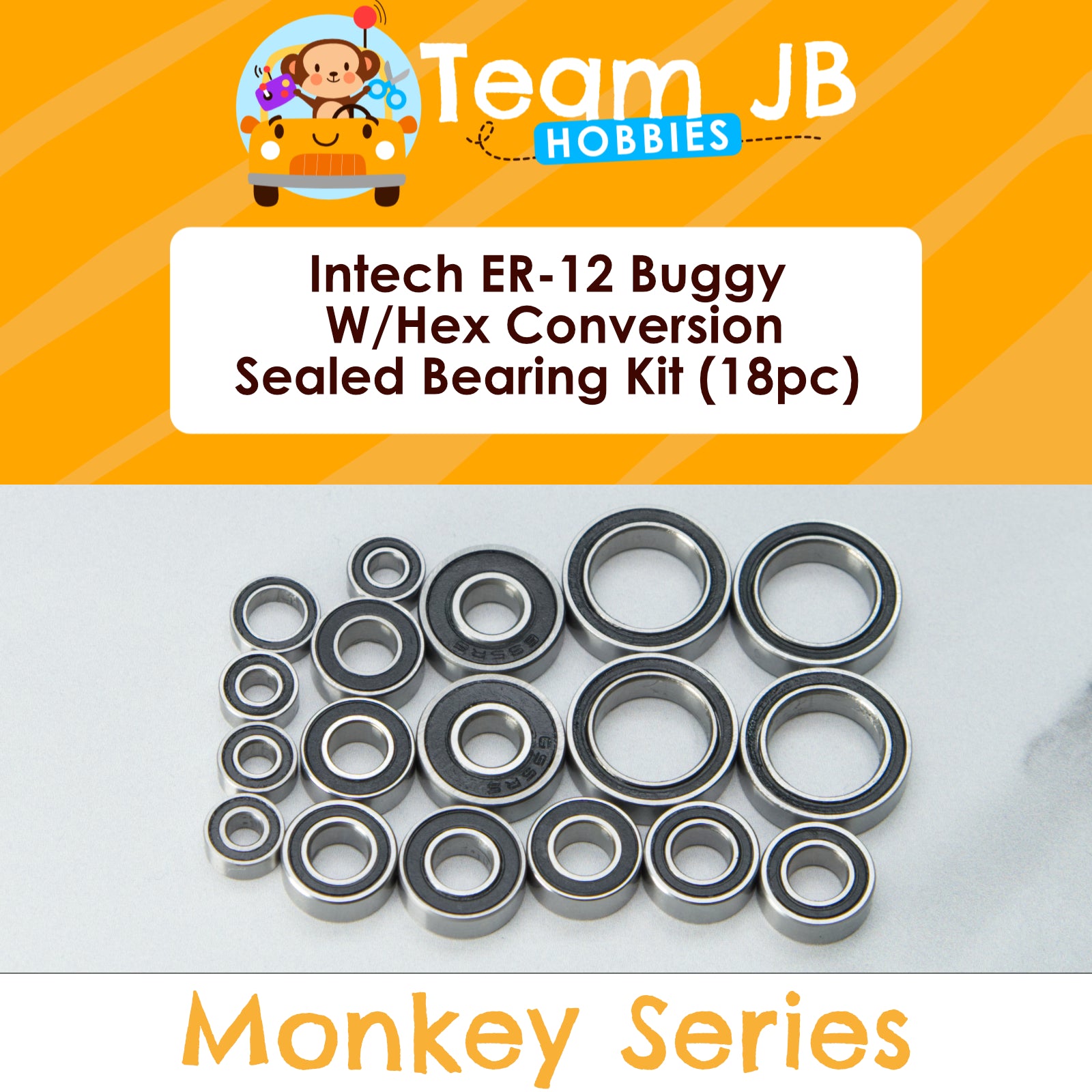Intech ER-12 Buggy W/Hex Conversion - Sealed Bearing Kit