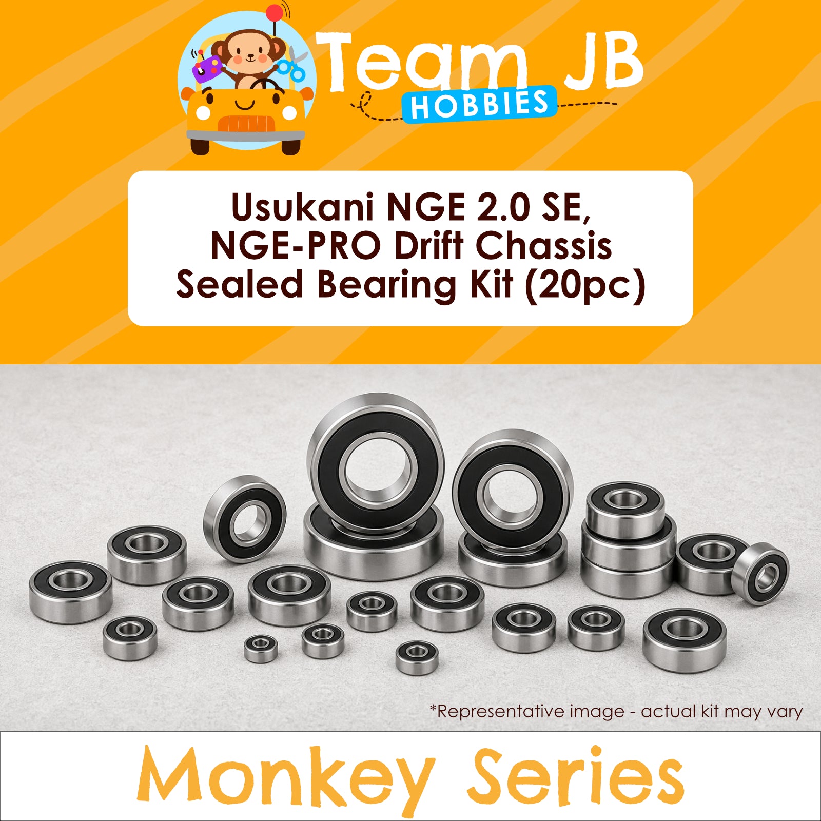 Usukani NGE 2.0 SE Drift Chassis, NGE-PRO Drift Chassis - Sealed Bearing Kit