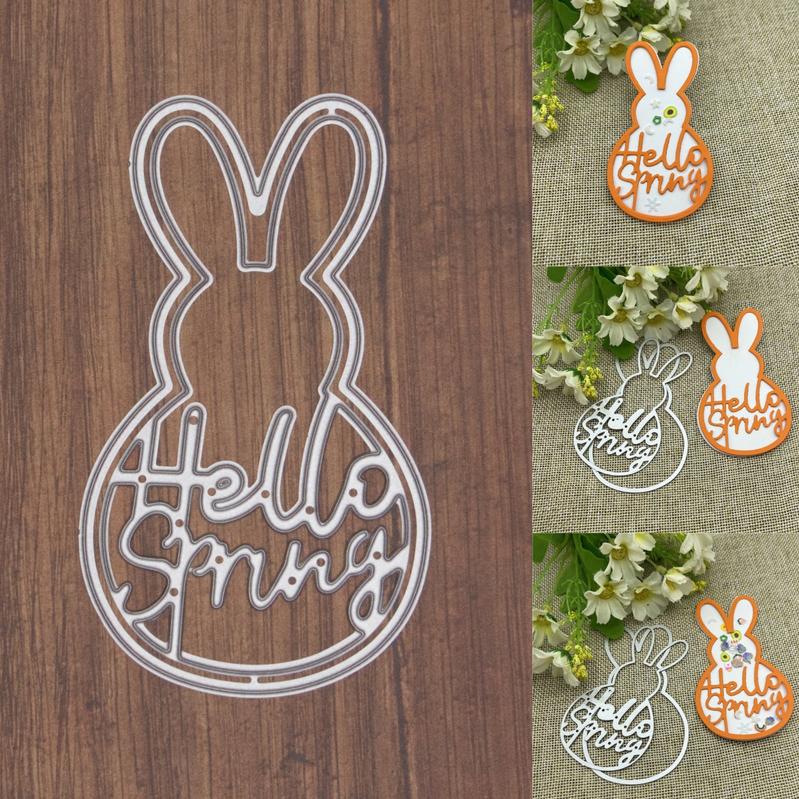 Hello Spring Bunny Peep Cutting Dies
