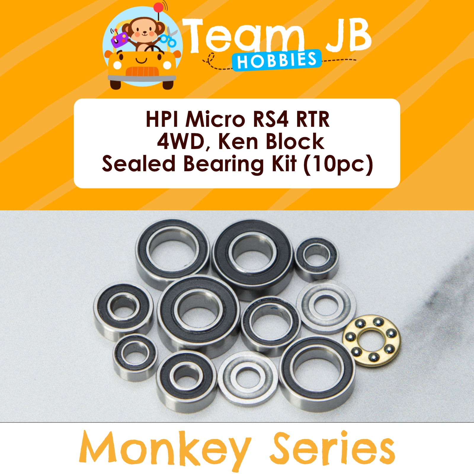 HPI Micro RS4 RTR 4WD, Ken Block - Sealed Bearing Kit