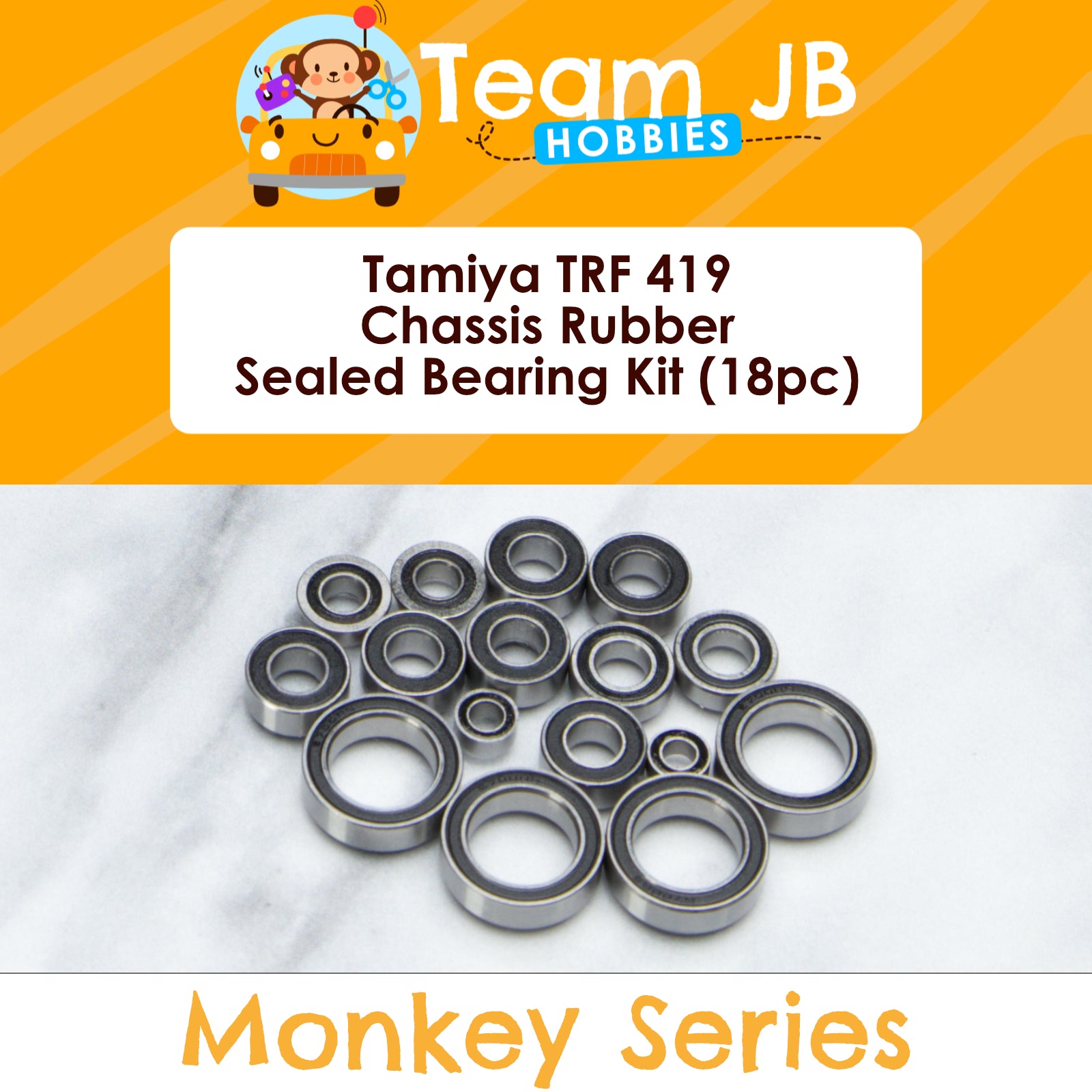 Tamiya TRF 419 Chassis Rubber - Sealed Bearing Kit