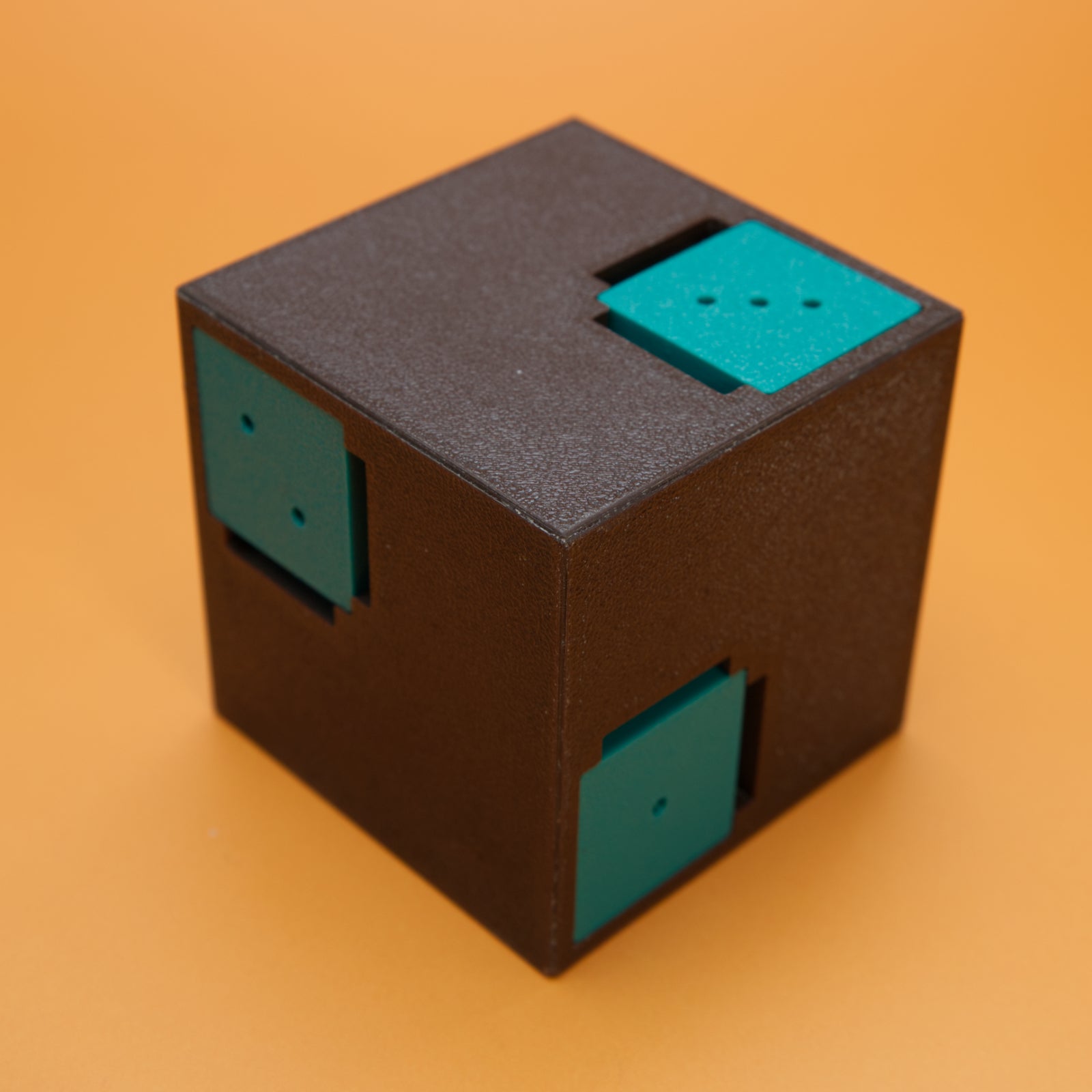 Chander's Cube Brown Teal Edition – Advanced Take Apart Puzzle by Yaro