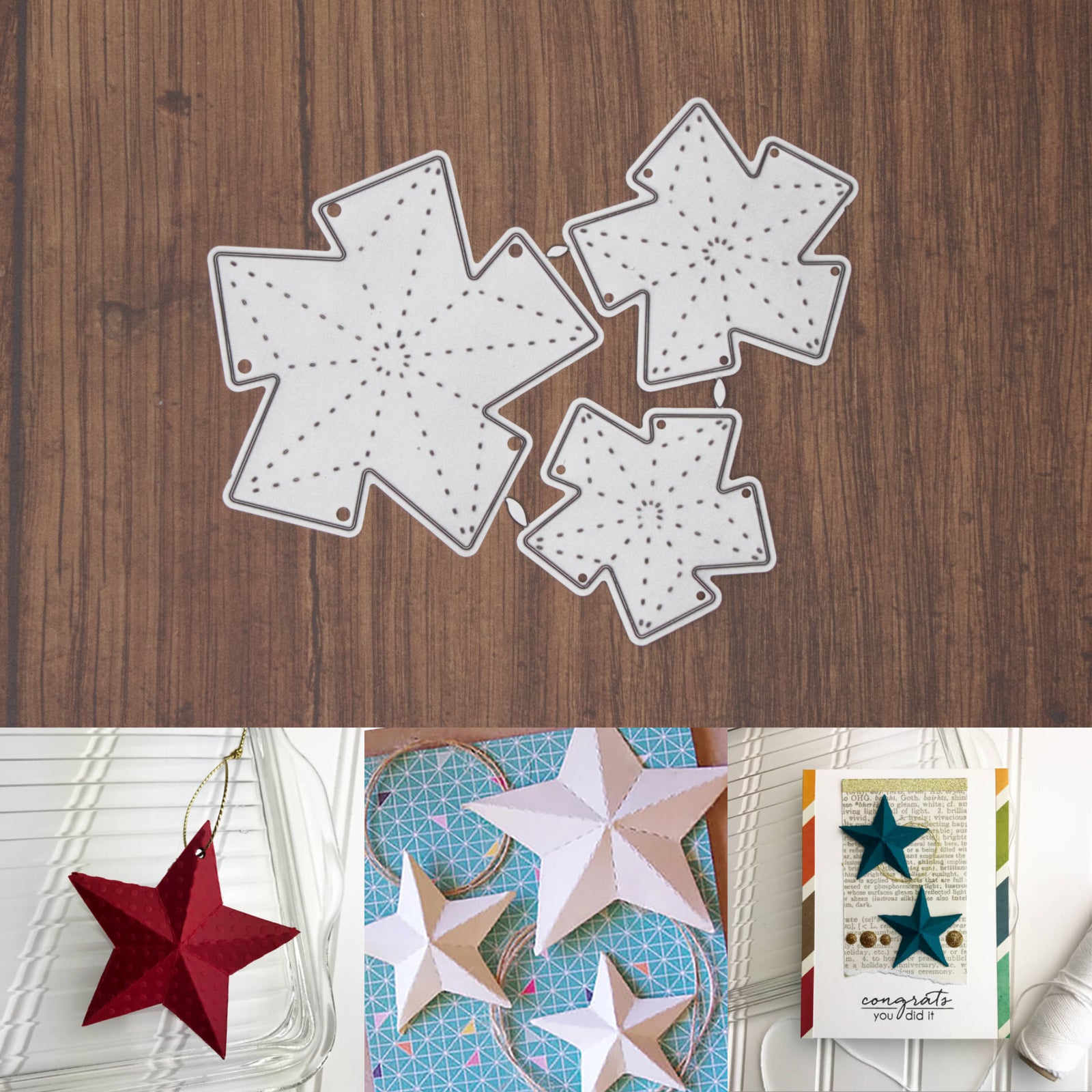 3D Small Stars Trio Cutting Dies