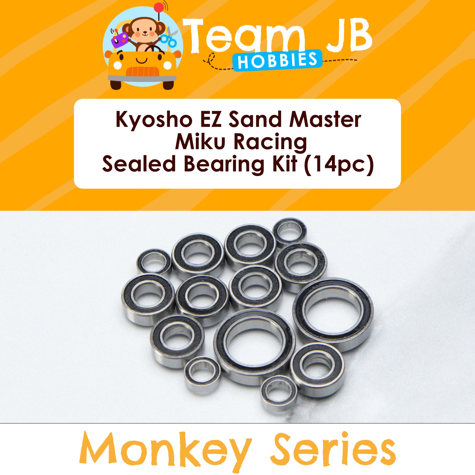 Kyosho EZ Sand Master Miku Racing, AXXE EZ Series, 2.0 - 14 Pcs Bearing Kit