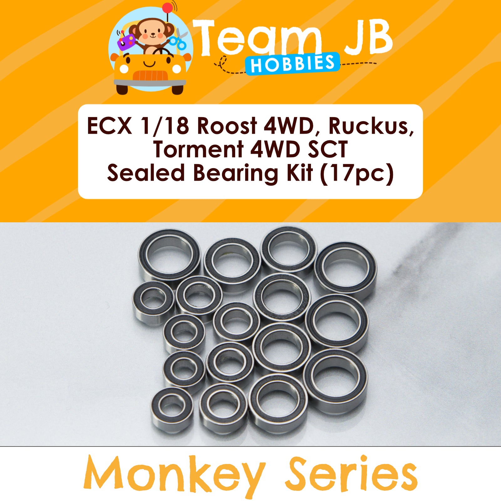 ECX 1/18 Roost 4WD, Ruckus, Torment 4WD SCT - Sealed Bearing Kit