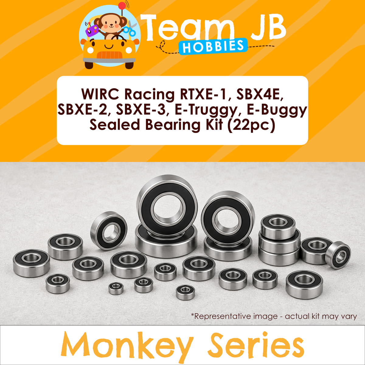 WIRC Racing RTXE-1, SBX4E, SBXE-2, SBXE-3, E-Truggy, E-Buggy - Sealed Bearing Kit