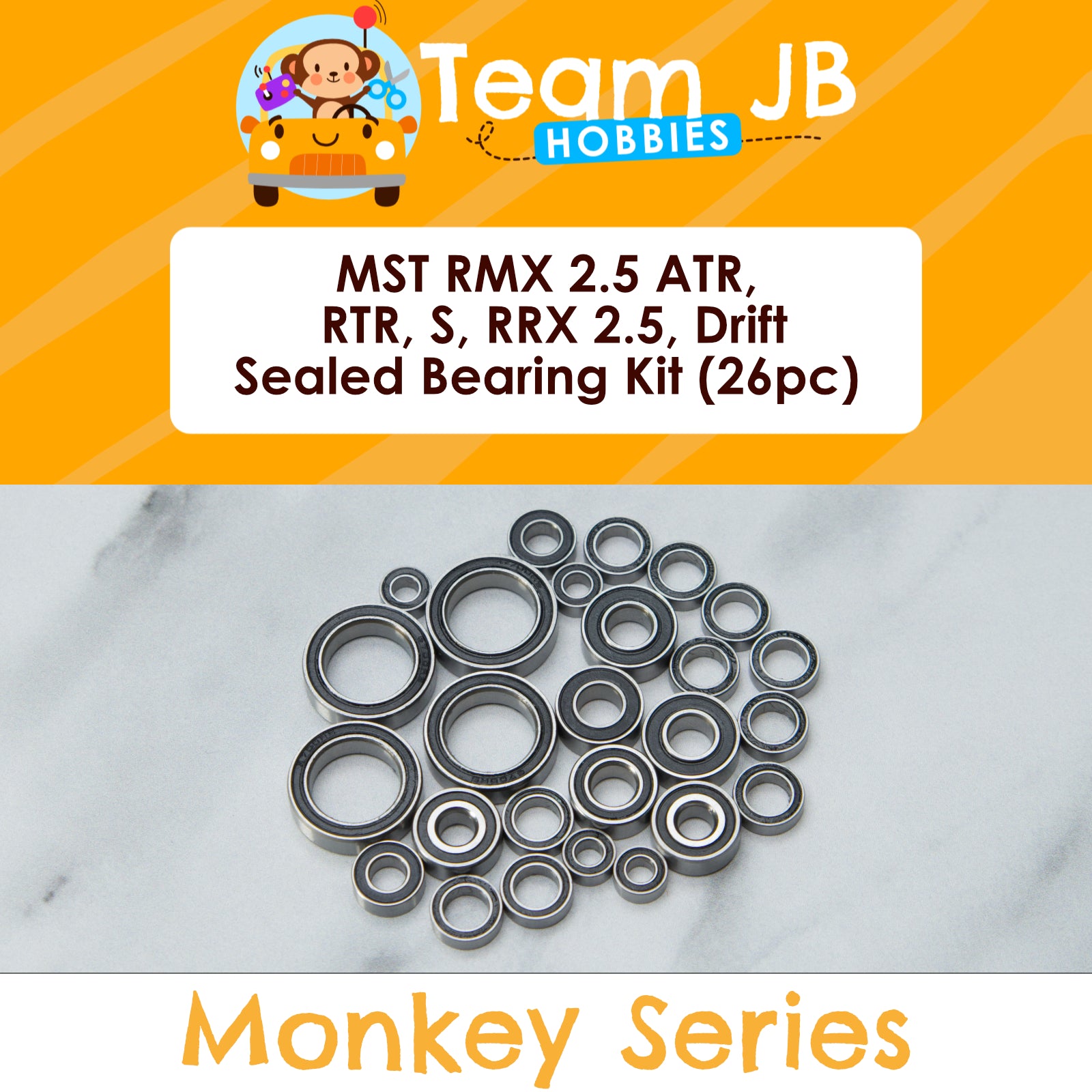 MST RMX 2.5 ATR Drift, RMX 2.5 RTR Drift, RMX 2.5 S Drift, RMX RRX 2.5 S Drift - Sealed Bearing Kit