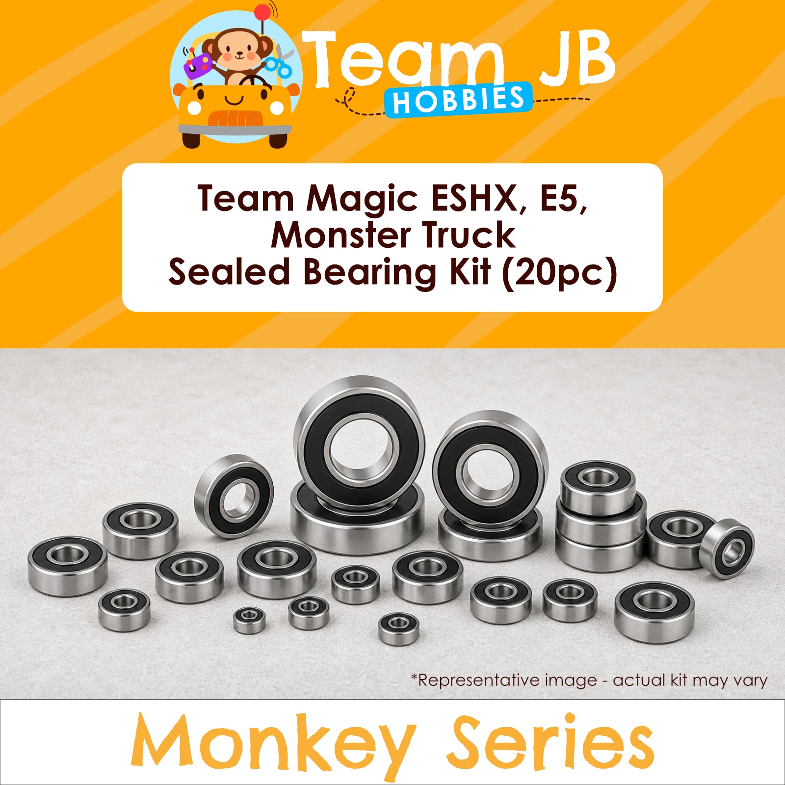 Team Magic ESHX, E5, Monster Truck - Sealed Bearing Kit