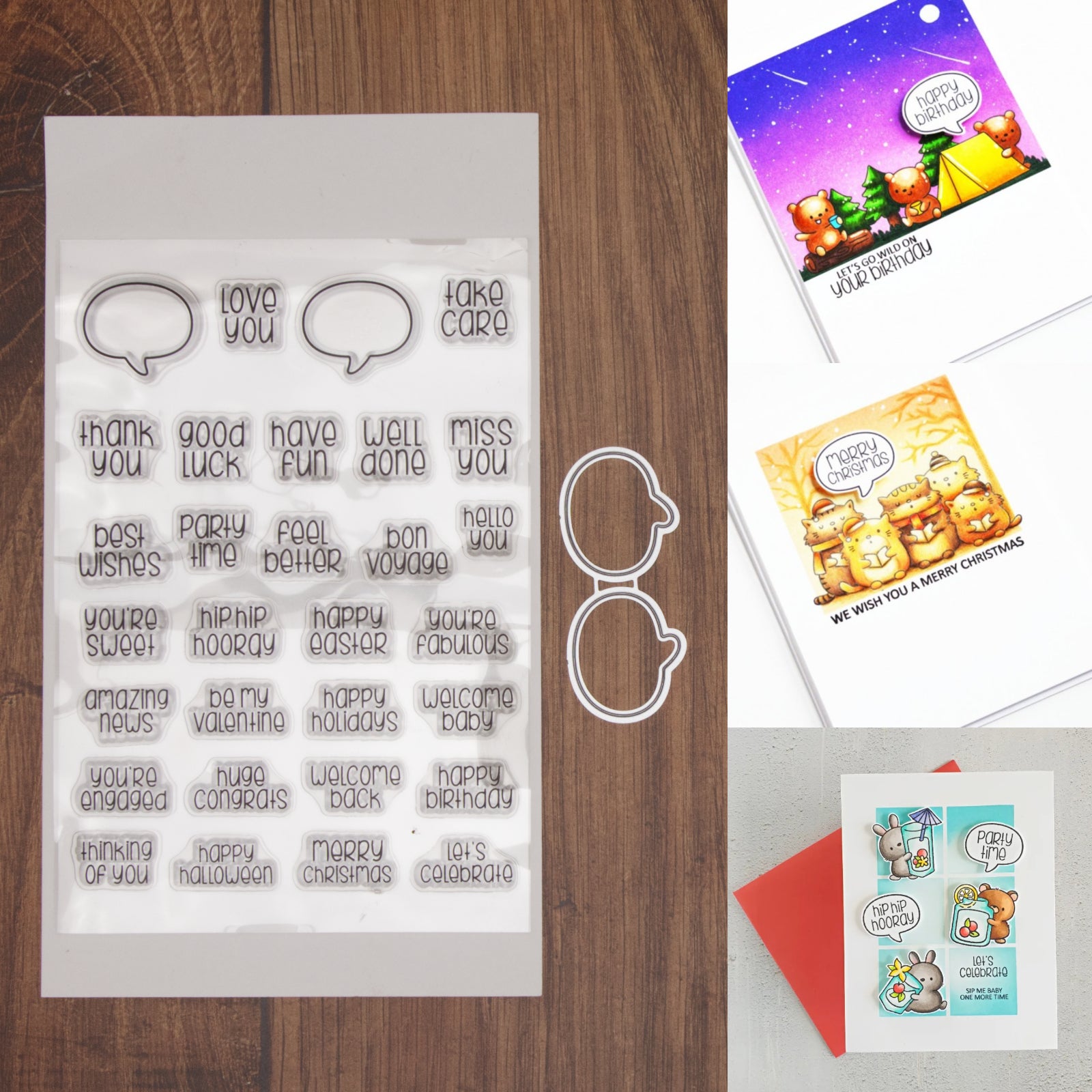 Just Say It Speech Bubbles #3 Cutting Die & Stamps Set