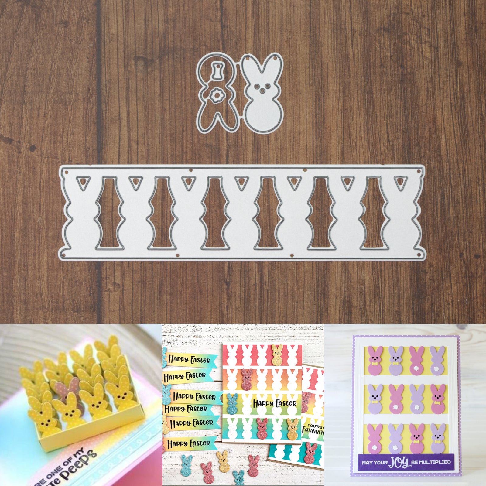 Mini Peeps Border w Layering Bunnies Cutting Dies