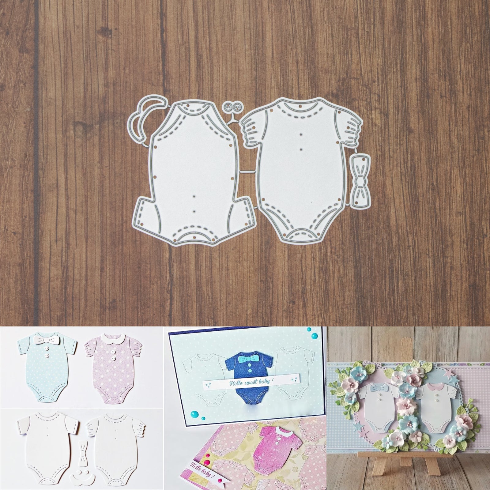 Baby Bodysuits Duo Style B Cutting Dies