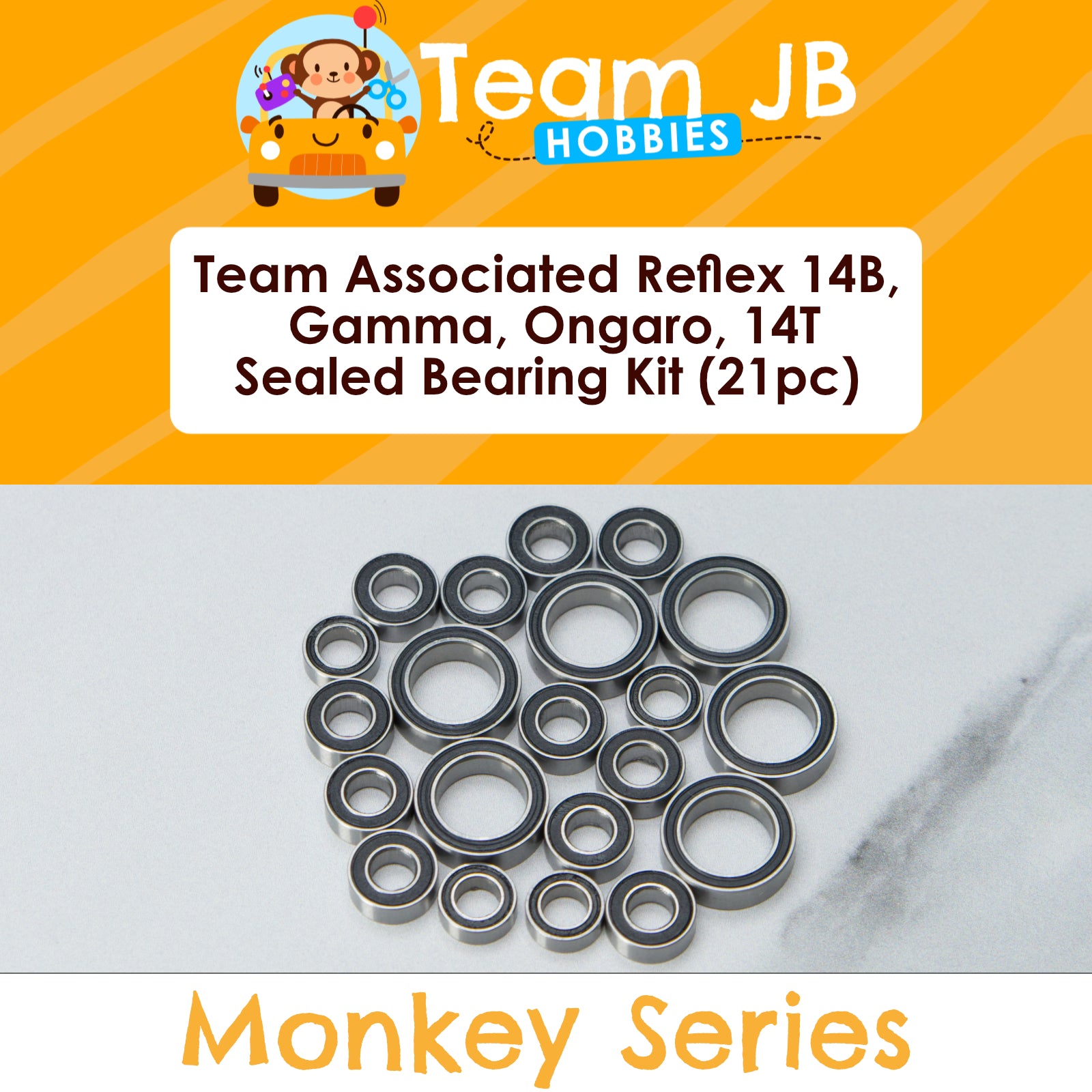 Team Associated Reflex 14B, Gamma, Ongaro, Buggy, 14MT, 14T -21 Pc Bearings Kit