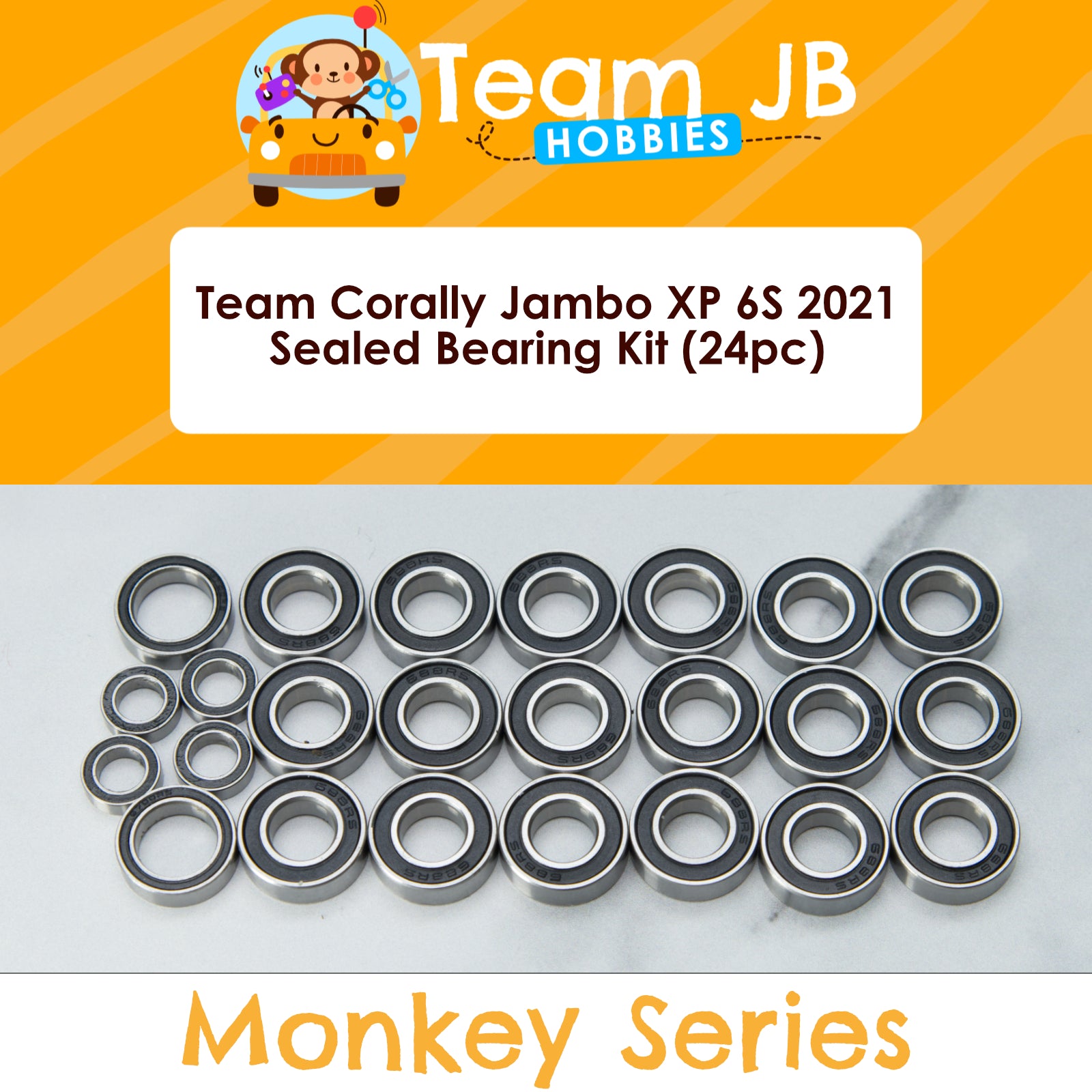 Team Corally Jambo XP 6S 2021, Kagma 4 RTR, Punisher4 -24 Pcs Sealed Bearing Kit