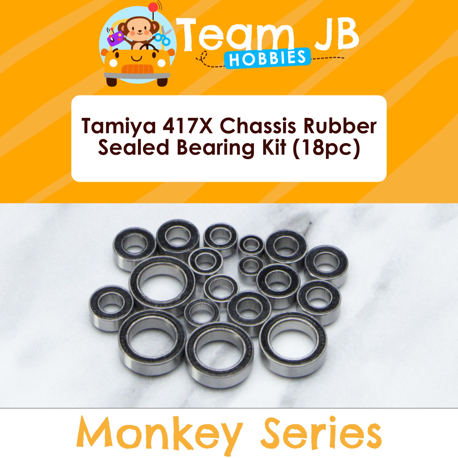 Tamiya 417X Chassis Rubber  - Sealed Bearing Kit