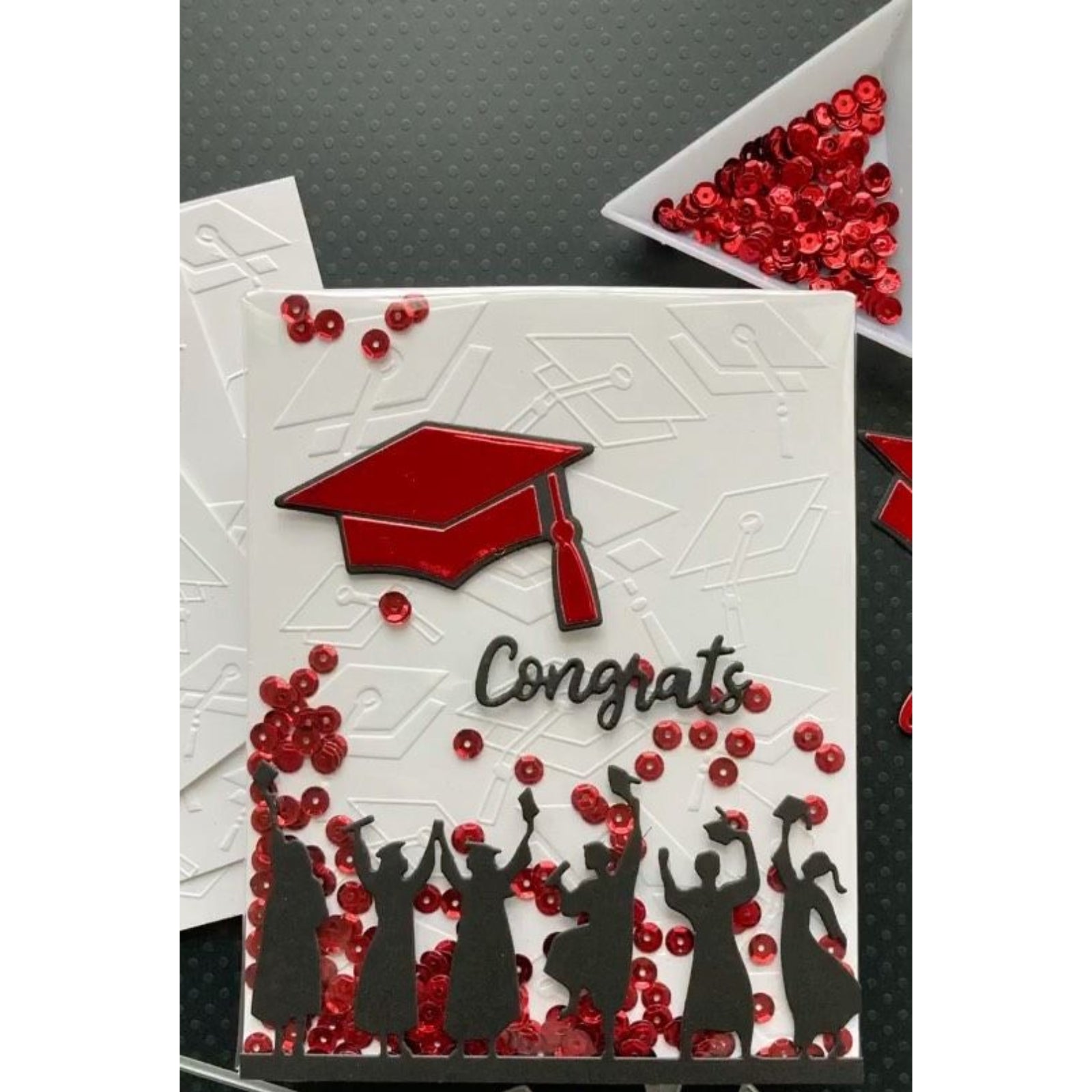 Graduates Celebrating Scene Backdrop Border Cutting Die