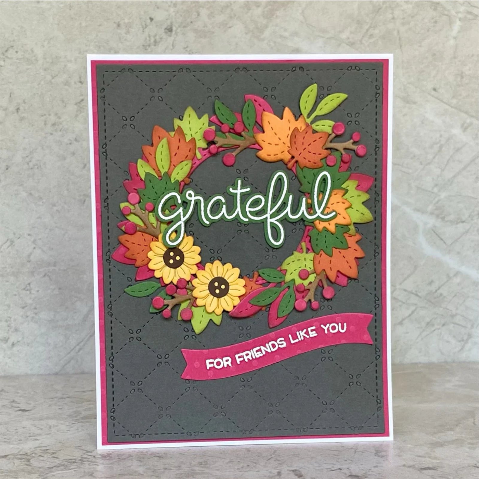 Fall Sentiments Cutting Dies & Stamps Set