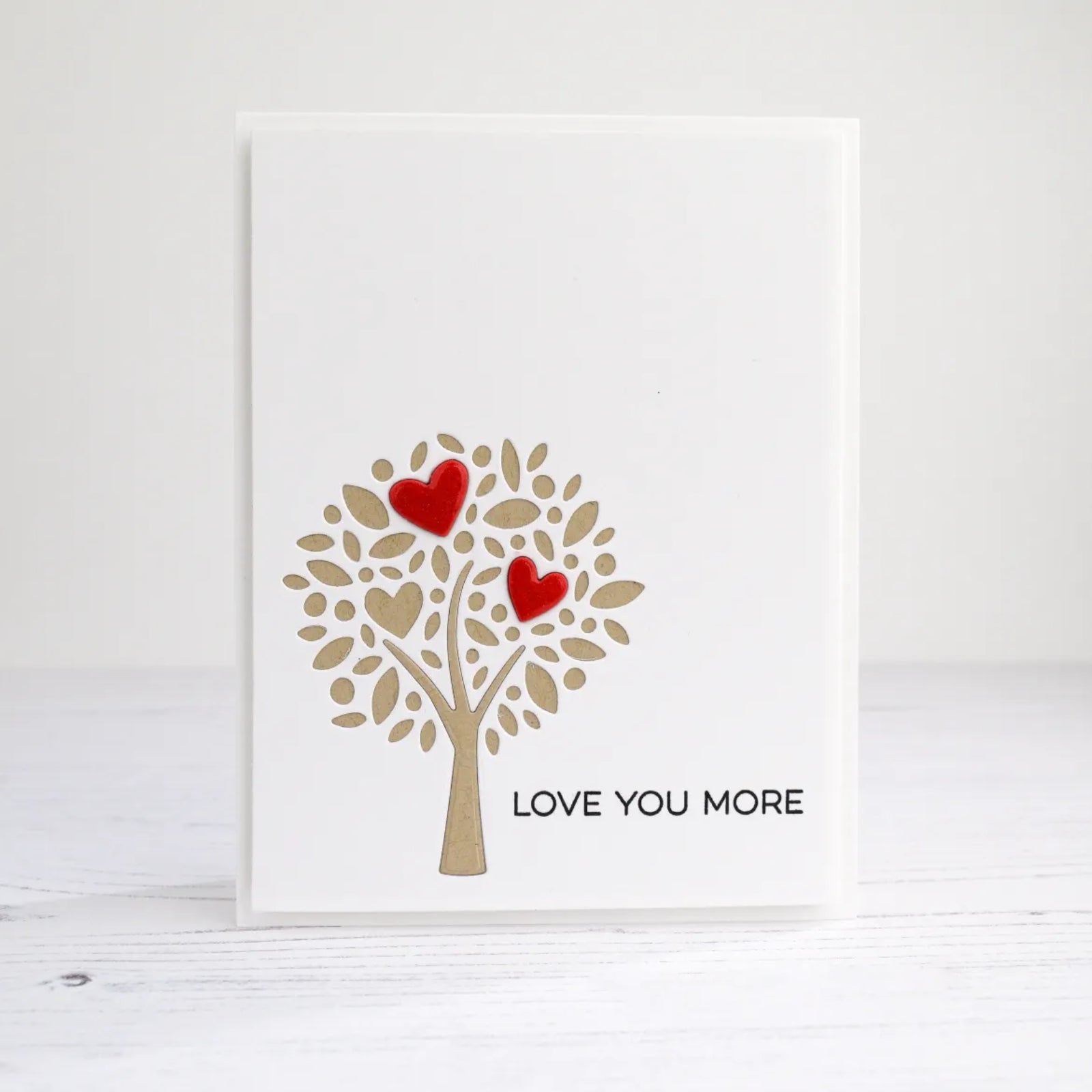 Cutout Tree w Three Hearts Cutting Die